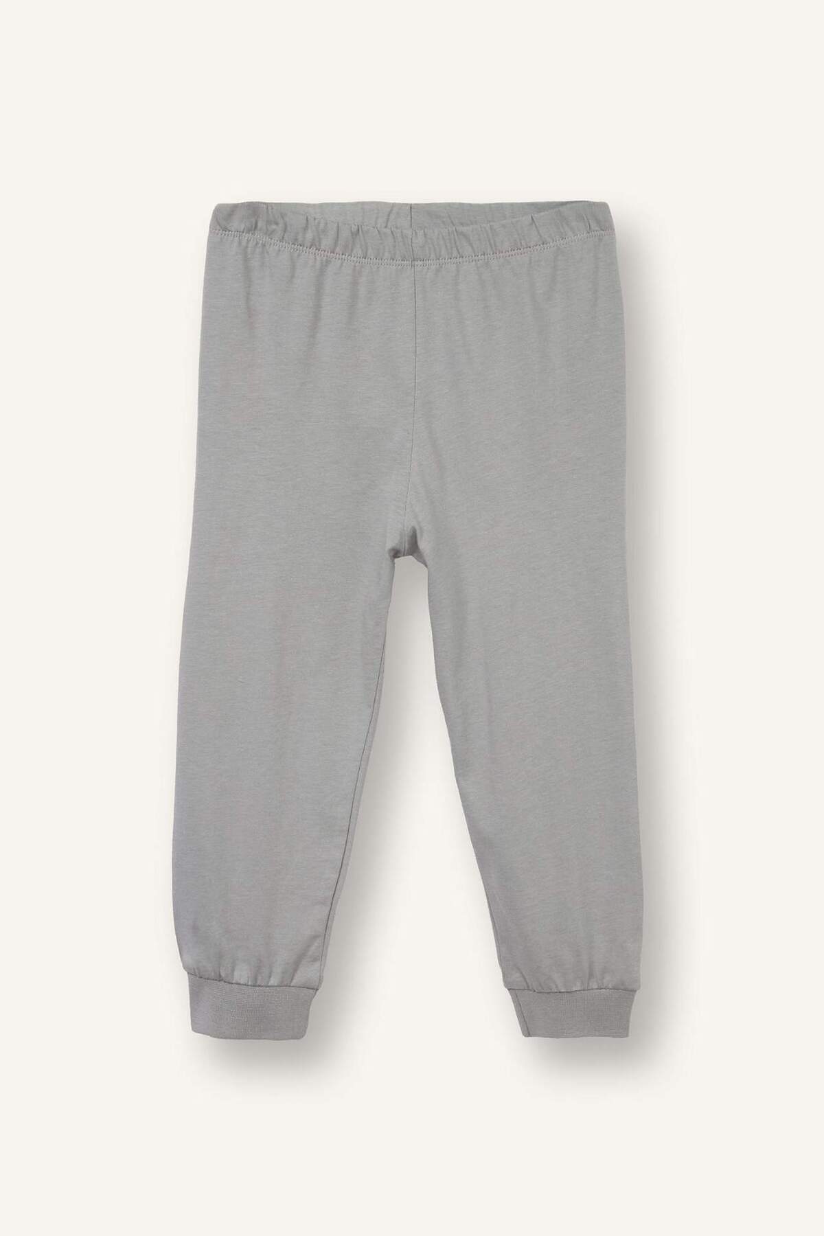 Defacto %100 Pamuklu Baskılı Beli Lastikli Pijama Takımı Erkek Bebek G7133A526SP fotoğrafı 2 (önizleme)