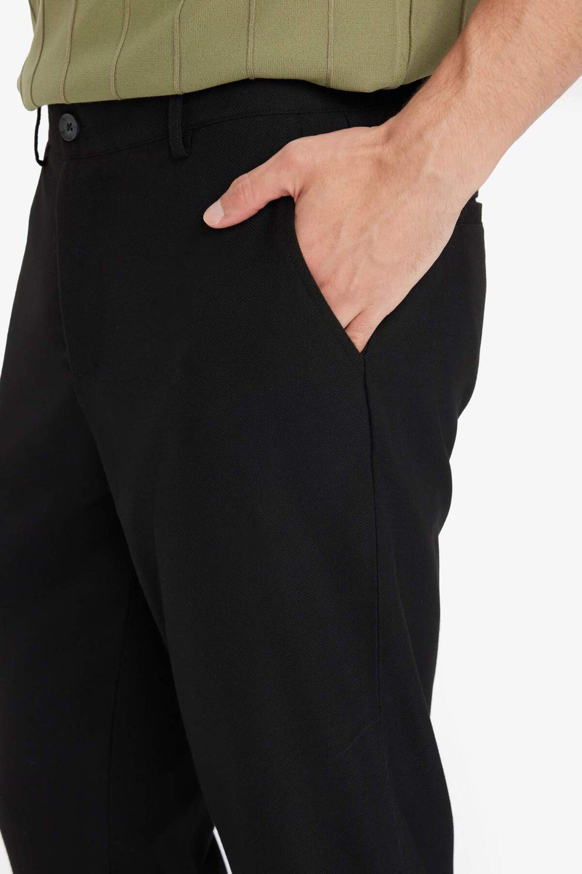 DeFacto Tailored Fit Düz Paça Pantolon B8577AX25AU görsel 6