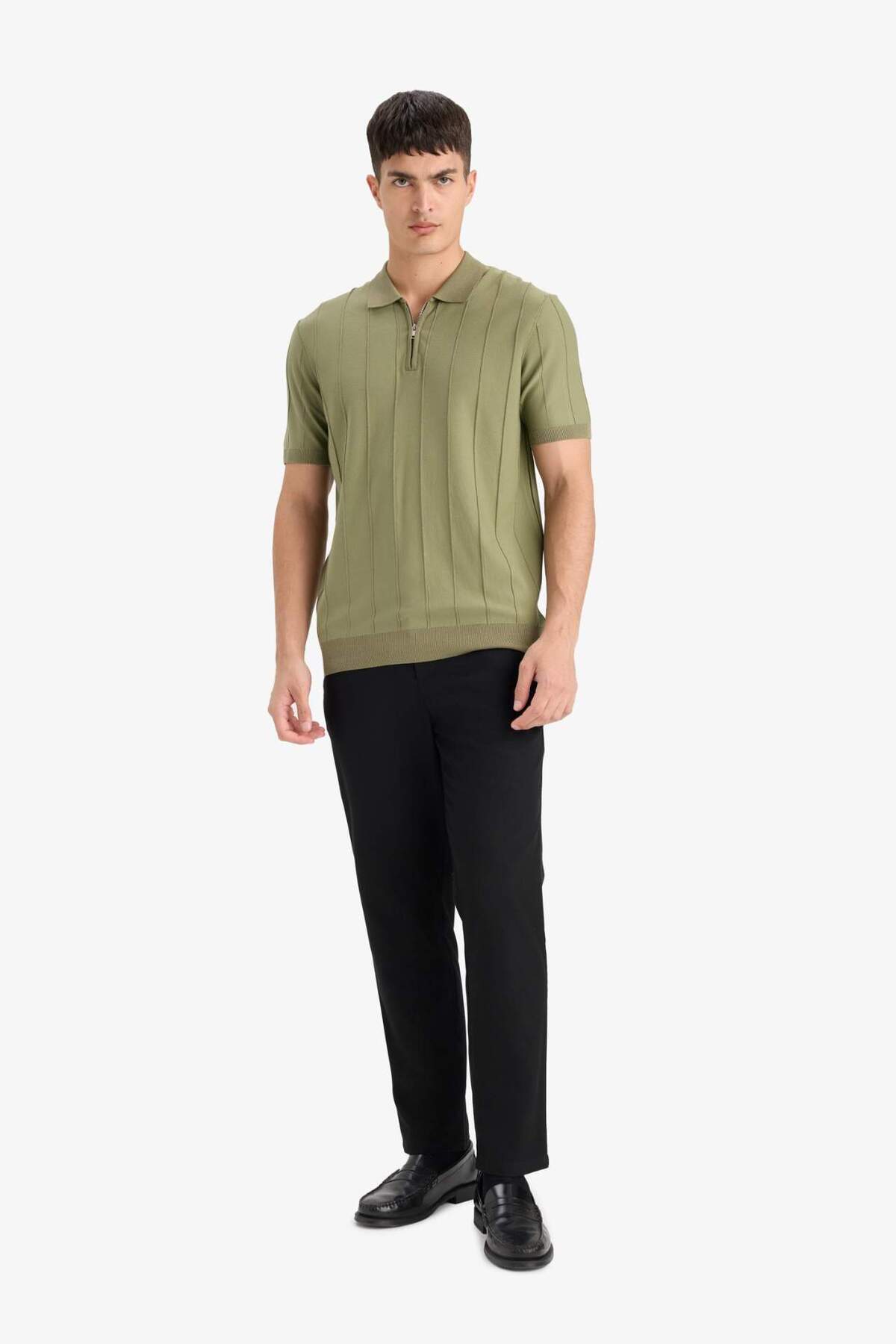 DeFacto Tailored Fit Düz Paça Pantolon B8577AX25AU görsel 2