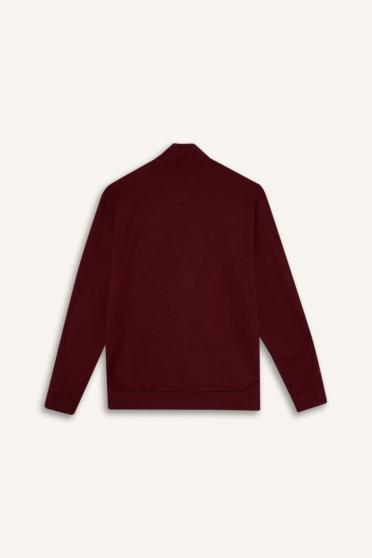 Ultra Yumuşak Standart Fit Modal Sweatshirt G8148AX25WN — زرشکی — تصویر 8 از 8