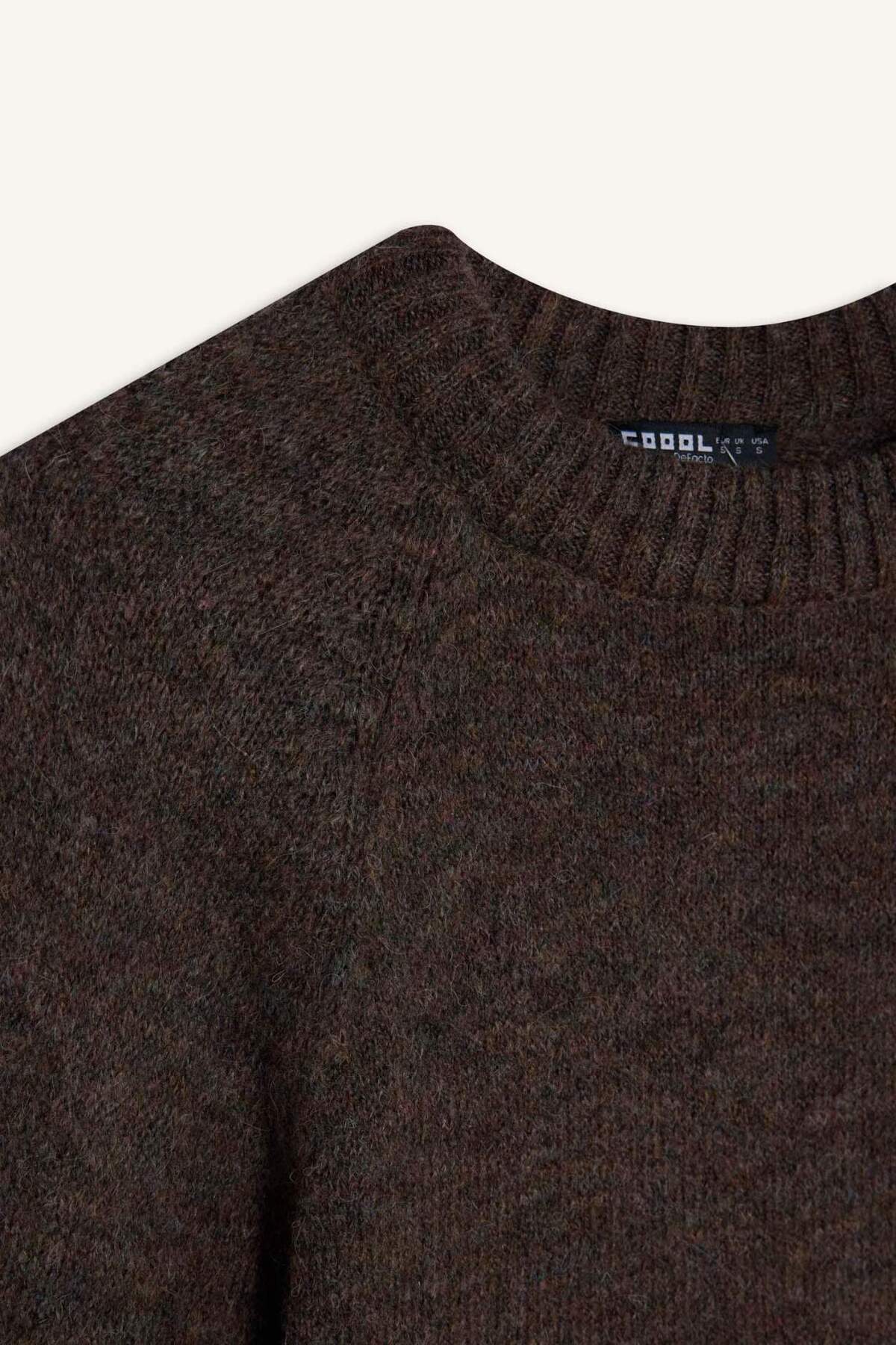 Defacto  Regular Fıt Bisiklet Yaka Kazak G6953AX25WN - Görsel 7