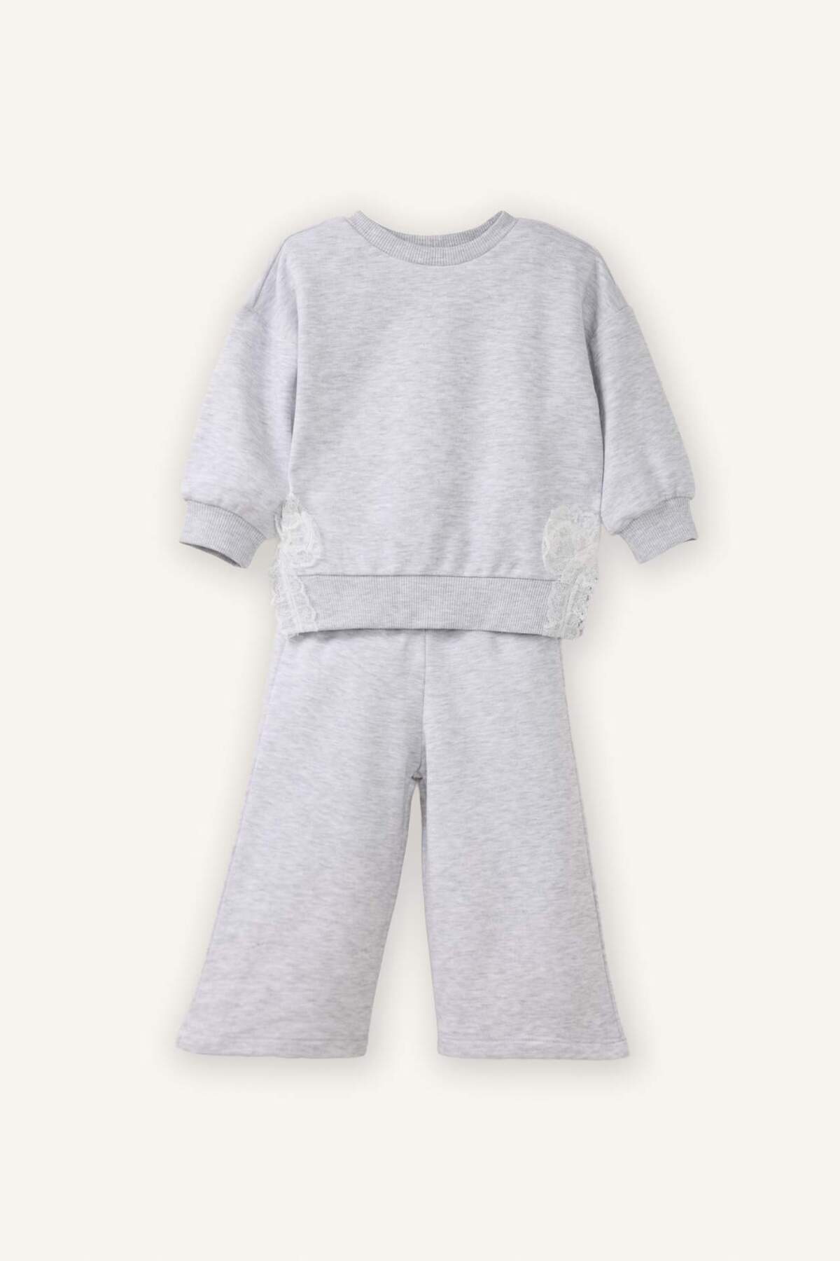 Uzun Kollu Üst Geniş Paça Alt Basic 2'li Takım Kız Bebek G8731A526SP