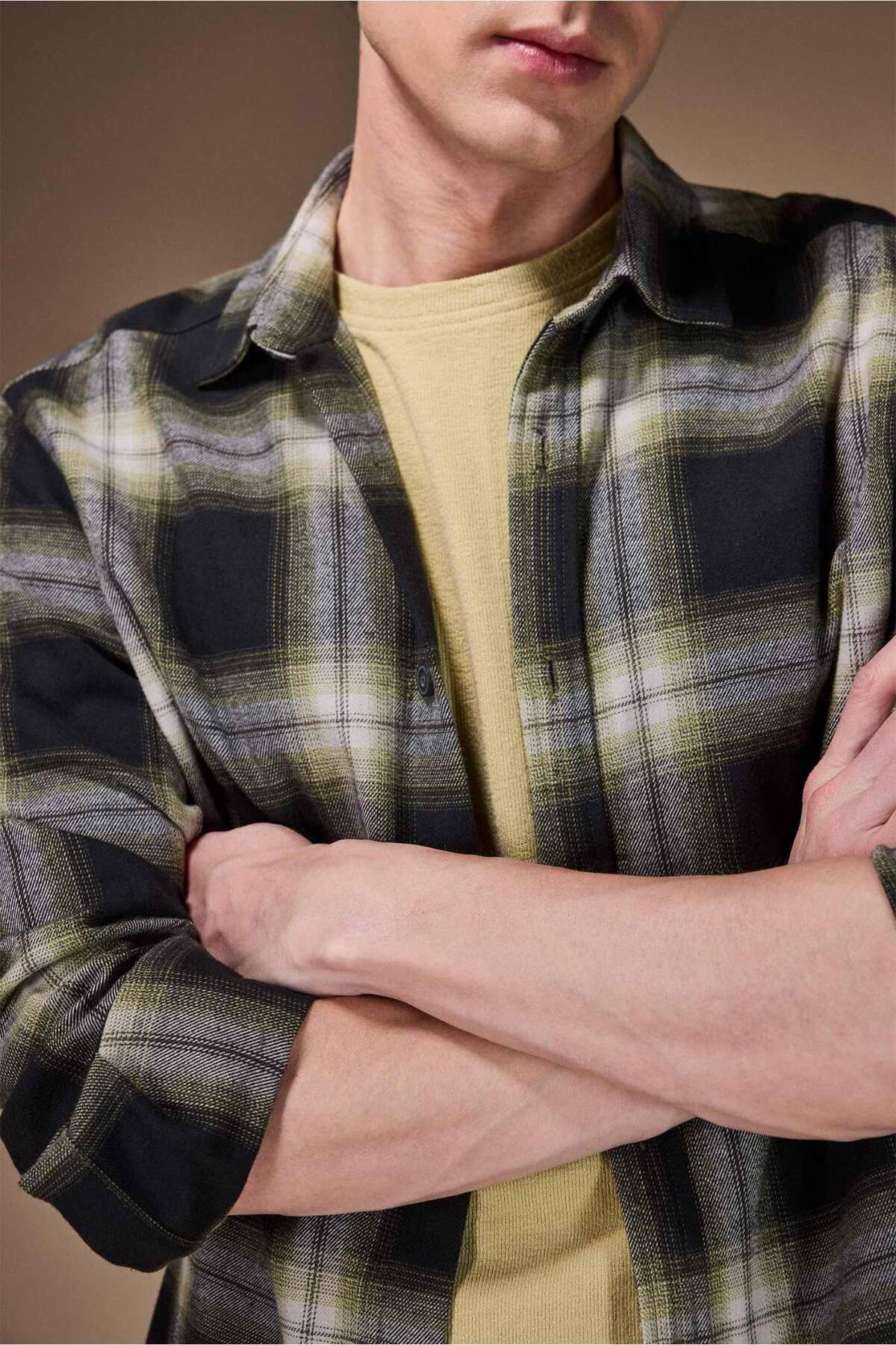 DeFacto %100 Pamuk REGULAR Fit Flanel Gömlek F9043AX26SP görsel 7