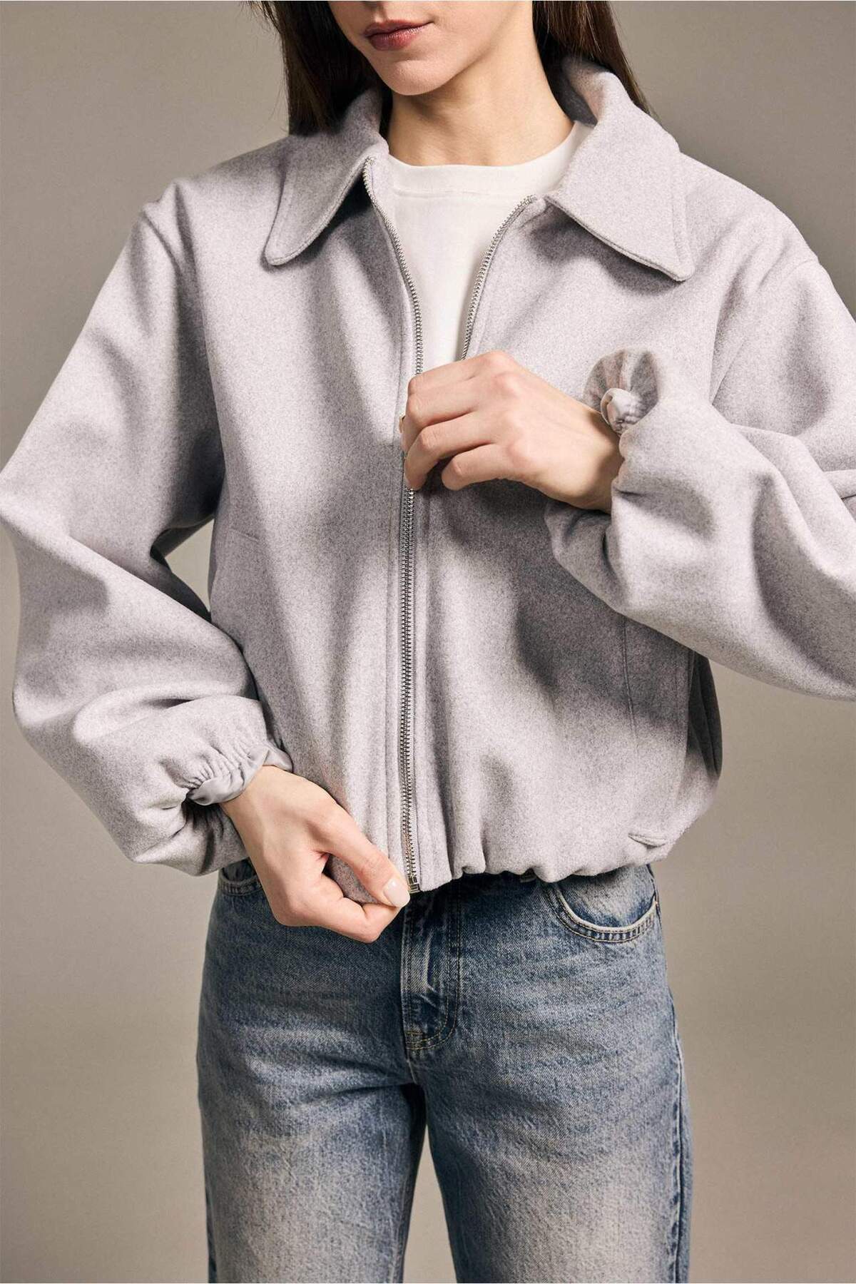 Defacto  Kısa Fermuarlı Mont H2437AX26SP - Görsel 4