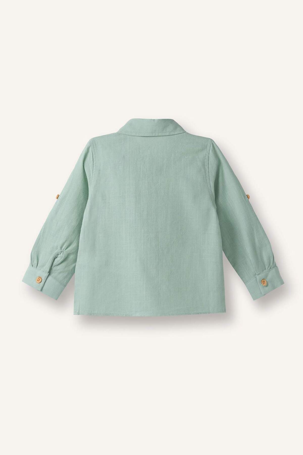 Defacto Flamlı Poplin Gömlek Erkek Bebek G7092A526SP fotoğrafı 3 (önizleme)