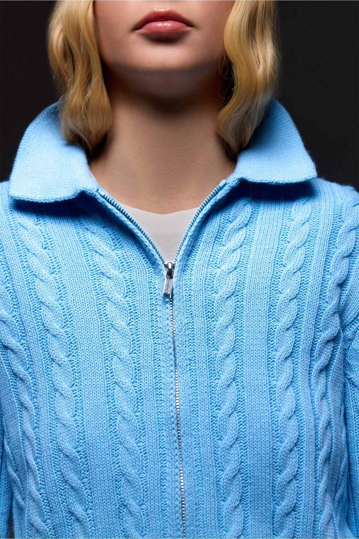 DeFacto Slım Fit Polo Yaka Hırka G6884AX26SP görsel 4