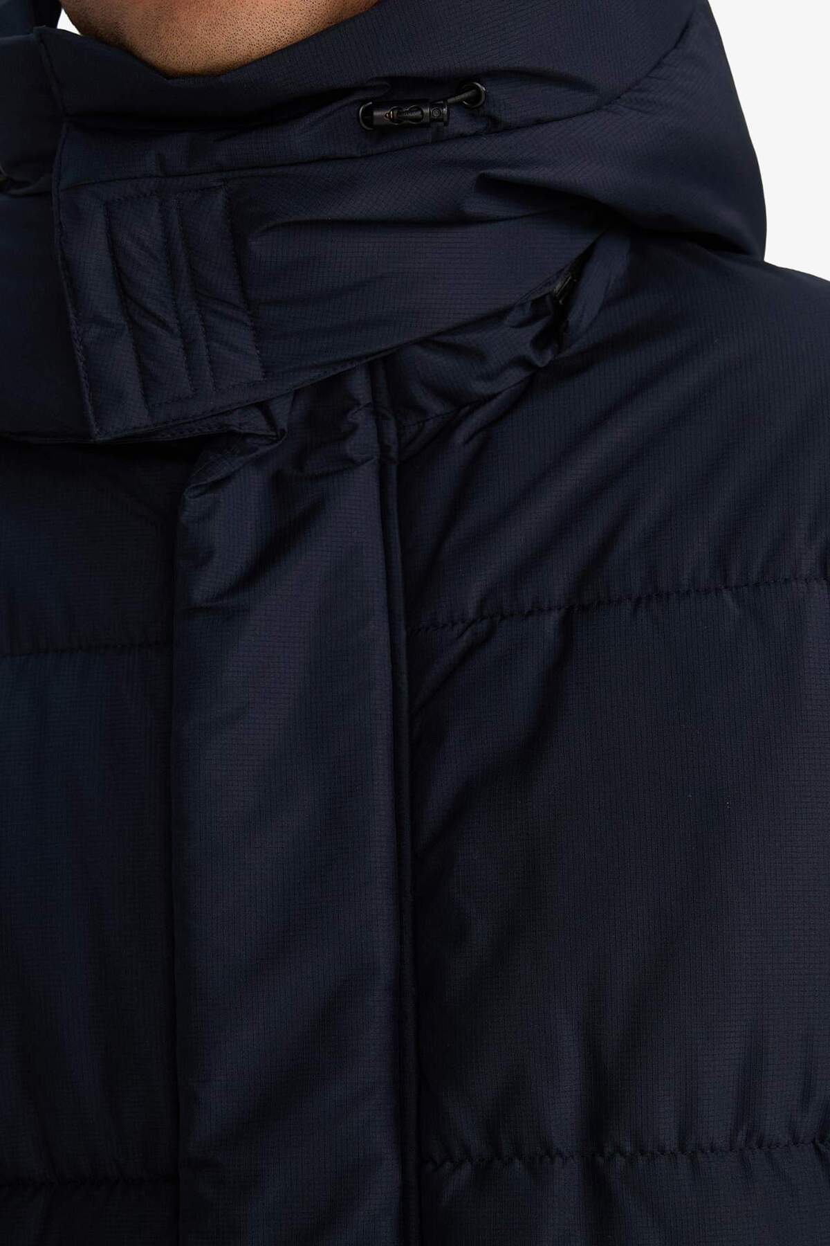 Su İtici Kapüşonlu Parka Mont F5724AX25CW — سرمه‌ای — تصویر 5 از 8