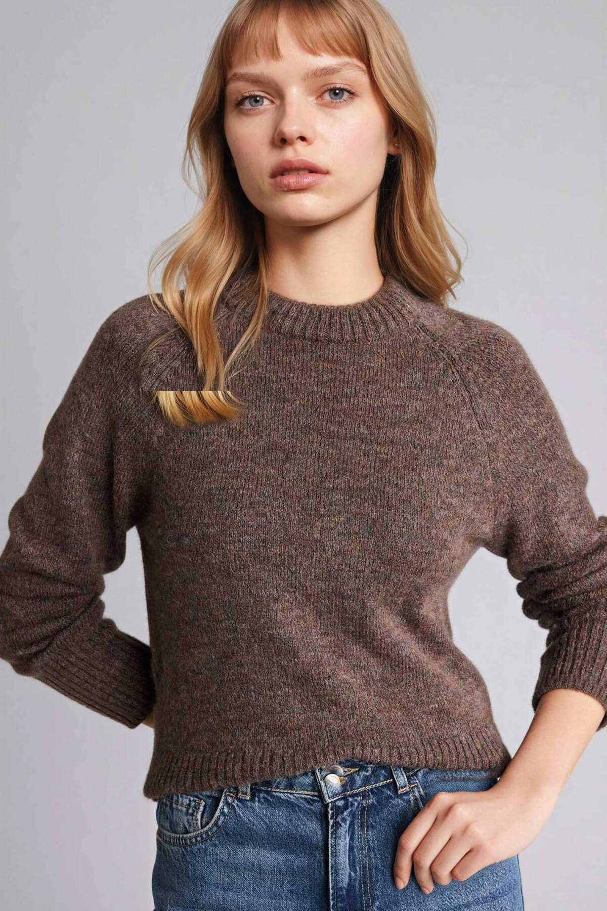 Defacto  Regular Fıt Bisiklet Yaka Kazak G6953AX25WN