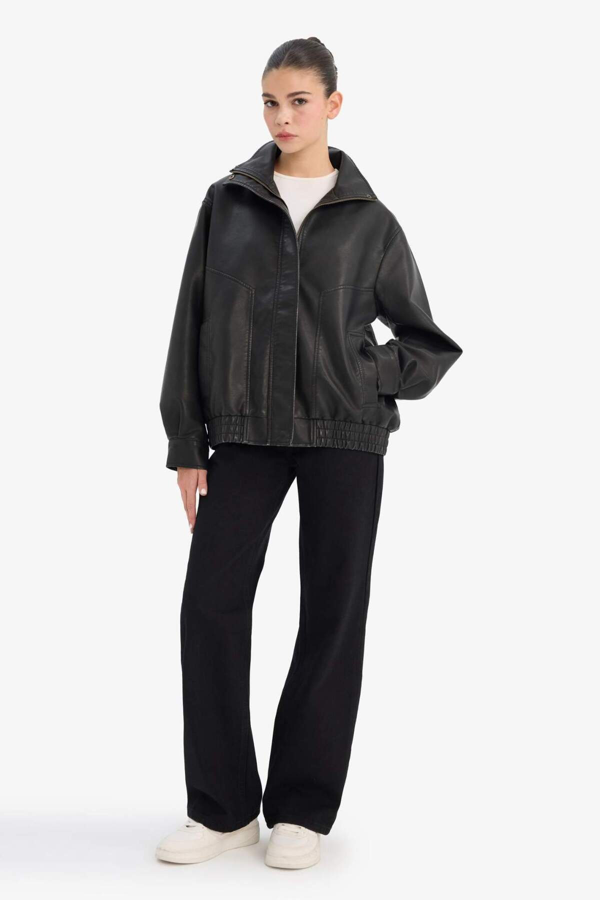 Defacto  Dad Fıt Suni Deri Mont G2174AX26SP - Görsel 2