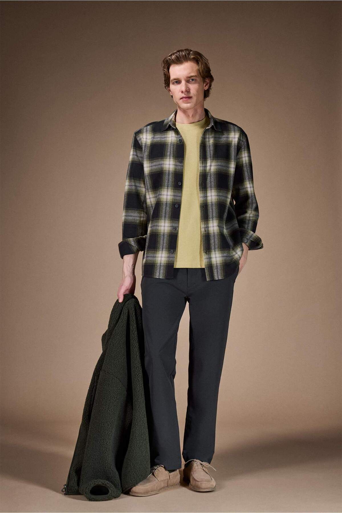 DeFacto %100 Pamuk REGULAR Fit Flanel Gömlek F9043AX26SP görsel 4