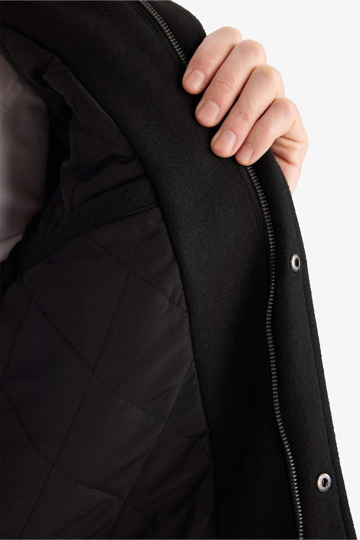 Regular Fit Fermuarlı Mont G7525AX25WN — مشکی — تصویر 5 از 6