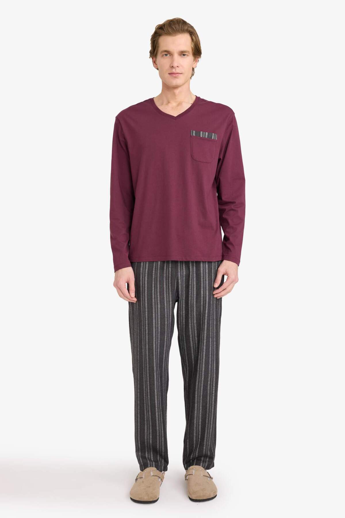 DeFacto Pijama Takımı Uzun Kollu Üst Alt G8179AX26SP