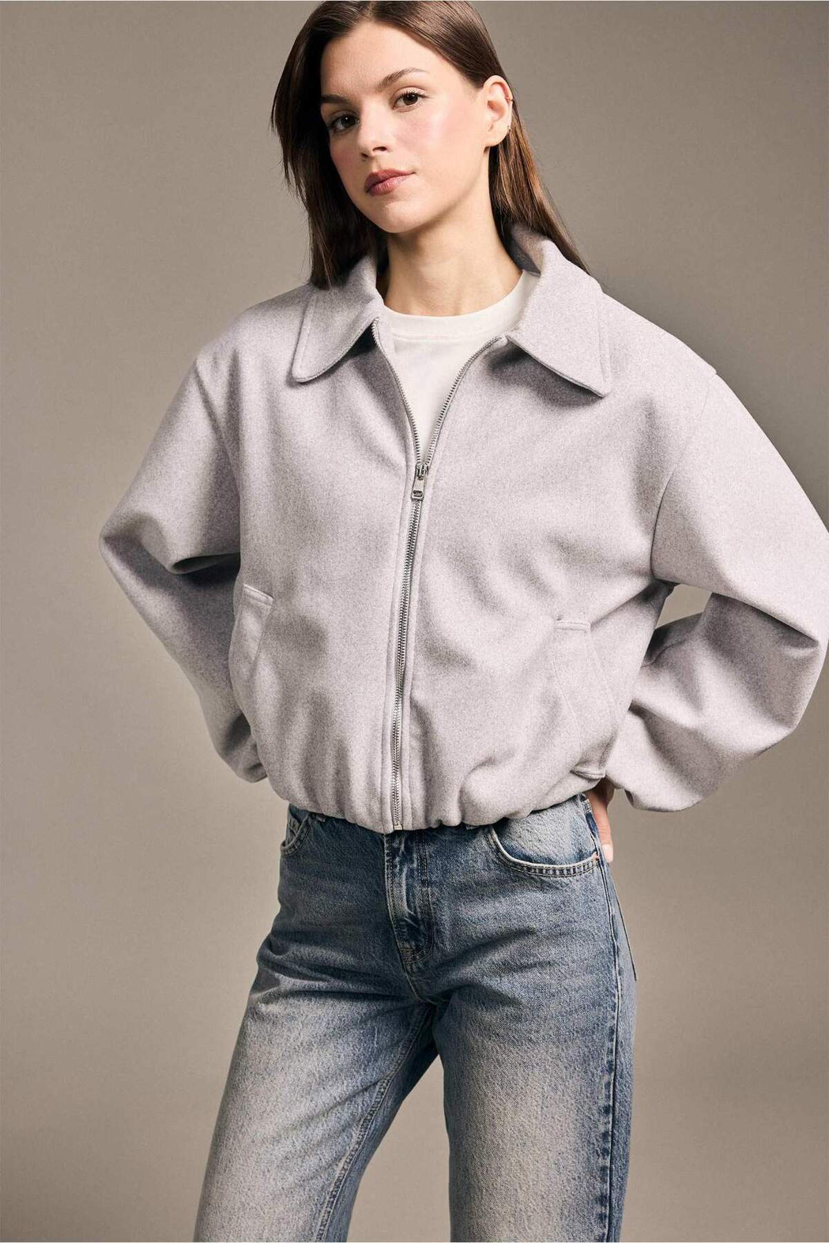 Defacto  Kısa Fermuarlı Mont H2437AX26SP - Görsel 3