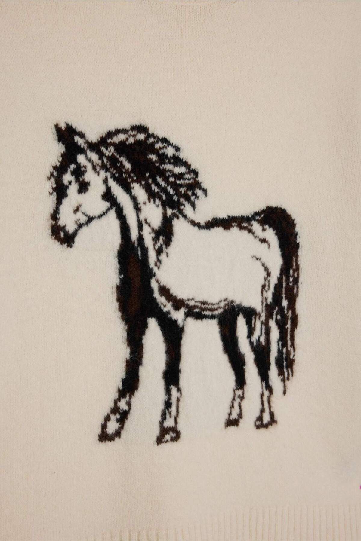 Defacto  Regular Fıt Bisiklet Yaka Kazak G8663AX25WN - Görsel 7