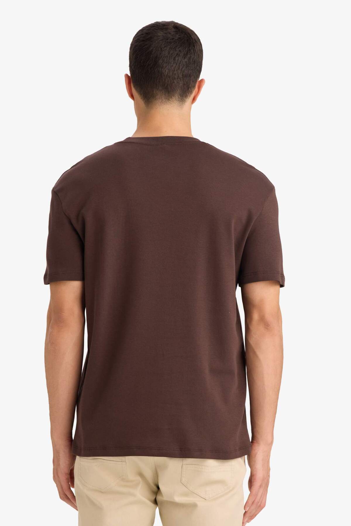 DeFacto Ultra Yumuşak %100 Pamuk REGULAR Fit Basic Tişört E7961AX26SP görsel 5