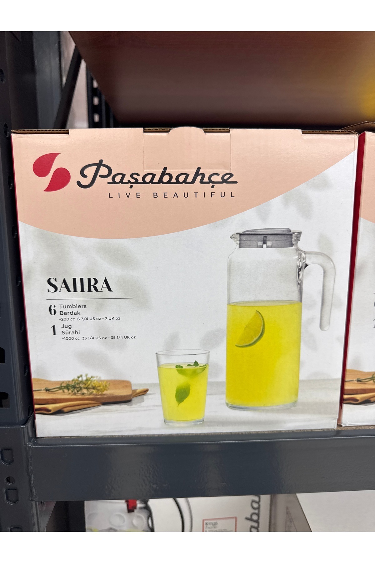 Sahra Bardak Seti 7 Parça Gri