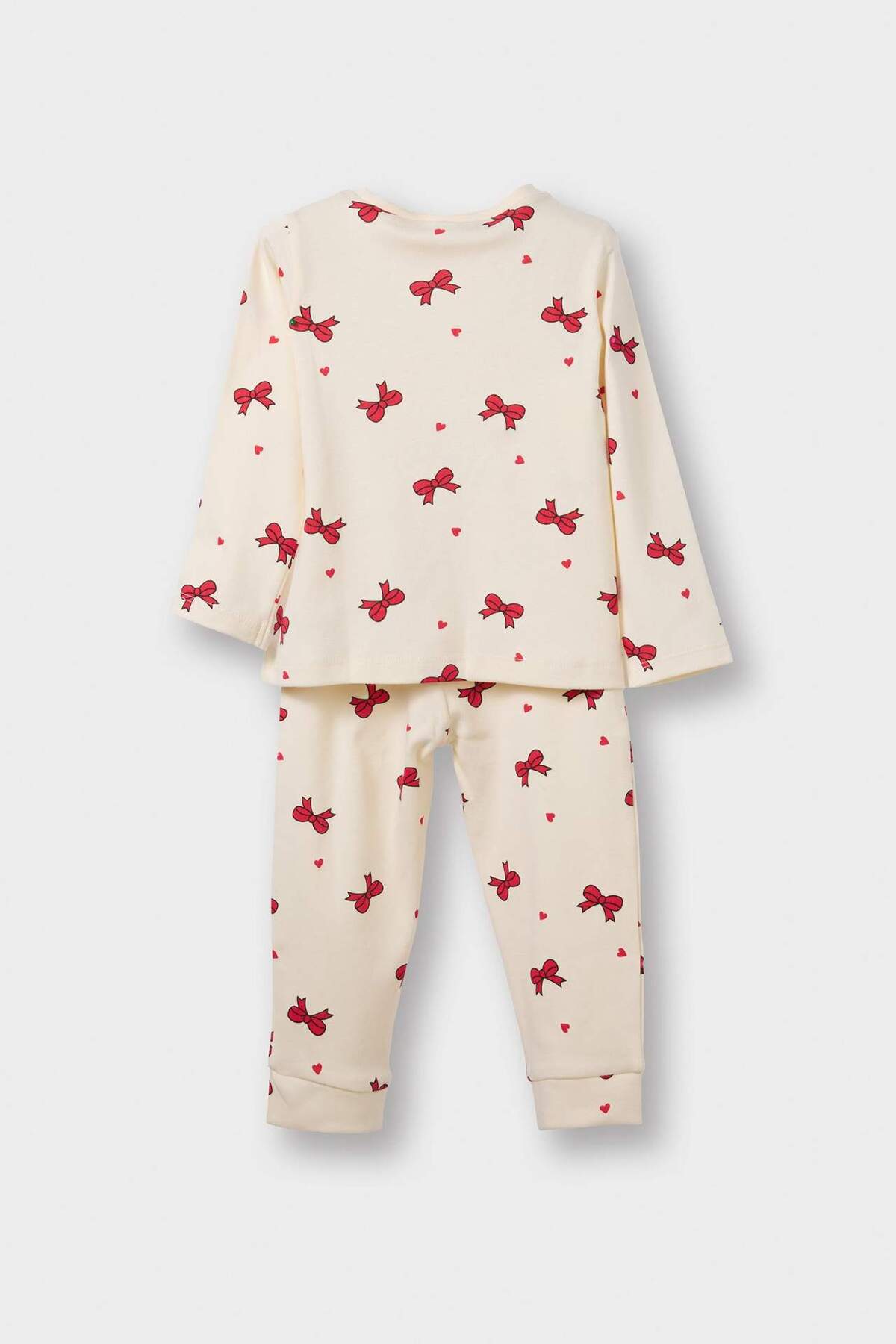 Defacto Kız Bebek Yılbaşı Temalı Pijama Takımı Uzun Kollu Üst Uzun Alt F0639A525AU fotoğrafı 5 (önizleme)