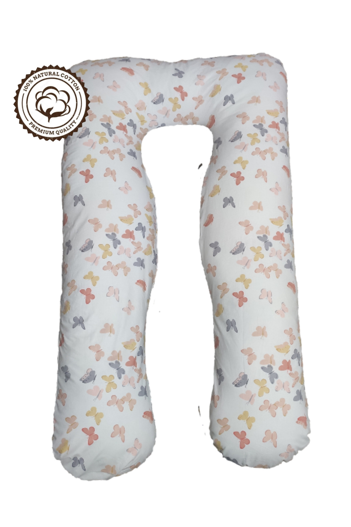 BeybiNest %100 Organik Pamuklu 130x80 Cm Astarlı Hamile Destek Yastığı Emzirme Yastığı Hasta Yastığı fotoğrafı 2 (önizleme)