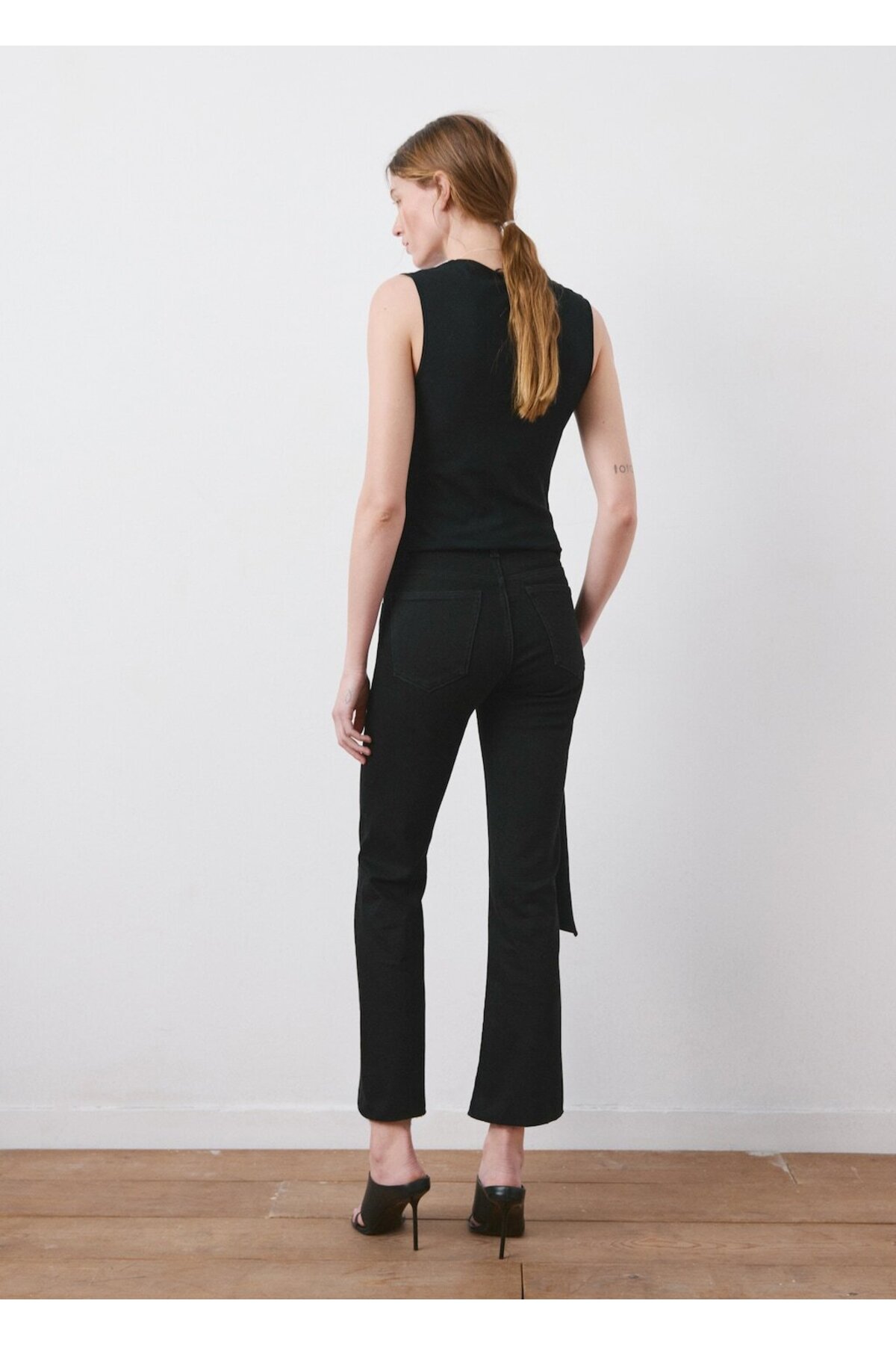 MANGO  Sienna flare crop jean pantolon - Görsel 4