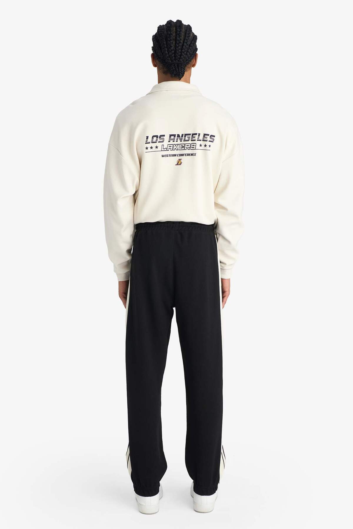 Defacto  NBA Los Angeles Lakers Standart Fit Jakarlı Jogger G5014AX25AU - Görsel 5