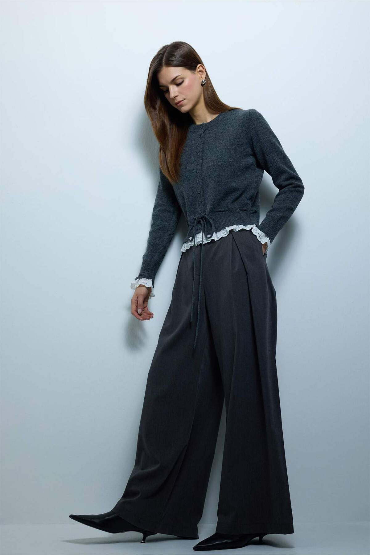 Defacto  Slim Fit Triko Hırka G9990AX25WN - Görsel 2