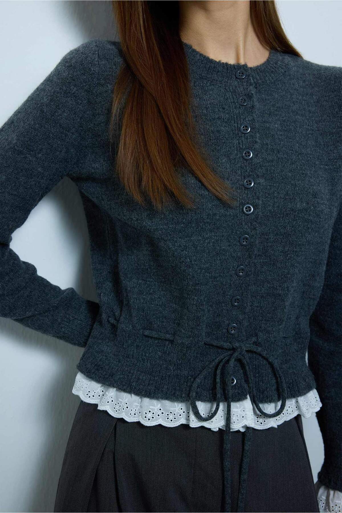 Defacto  Slim Fit Triko Hırka G9990AX25WN - Görsel 4