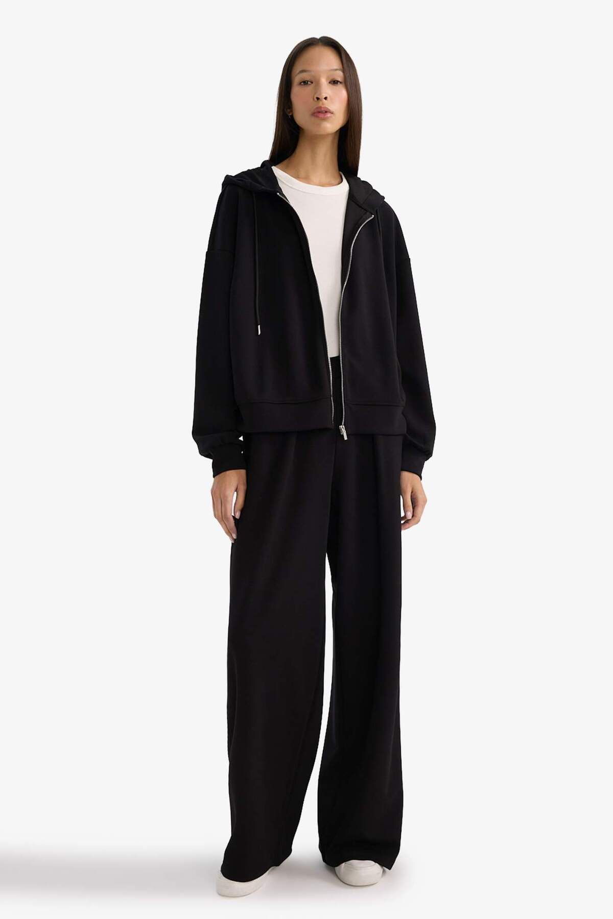 Defacto  Relax Fit Kapüşonlu Fermuarlı Sweatshirt G4760AX25WN - Görsel 2