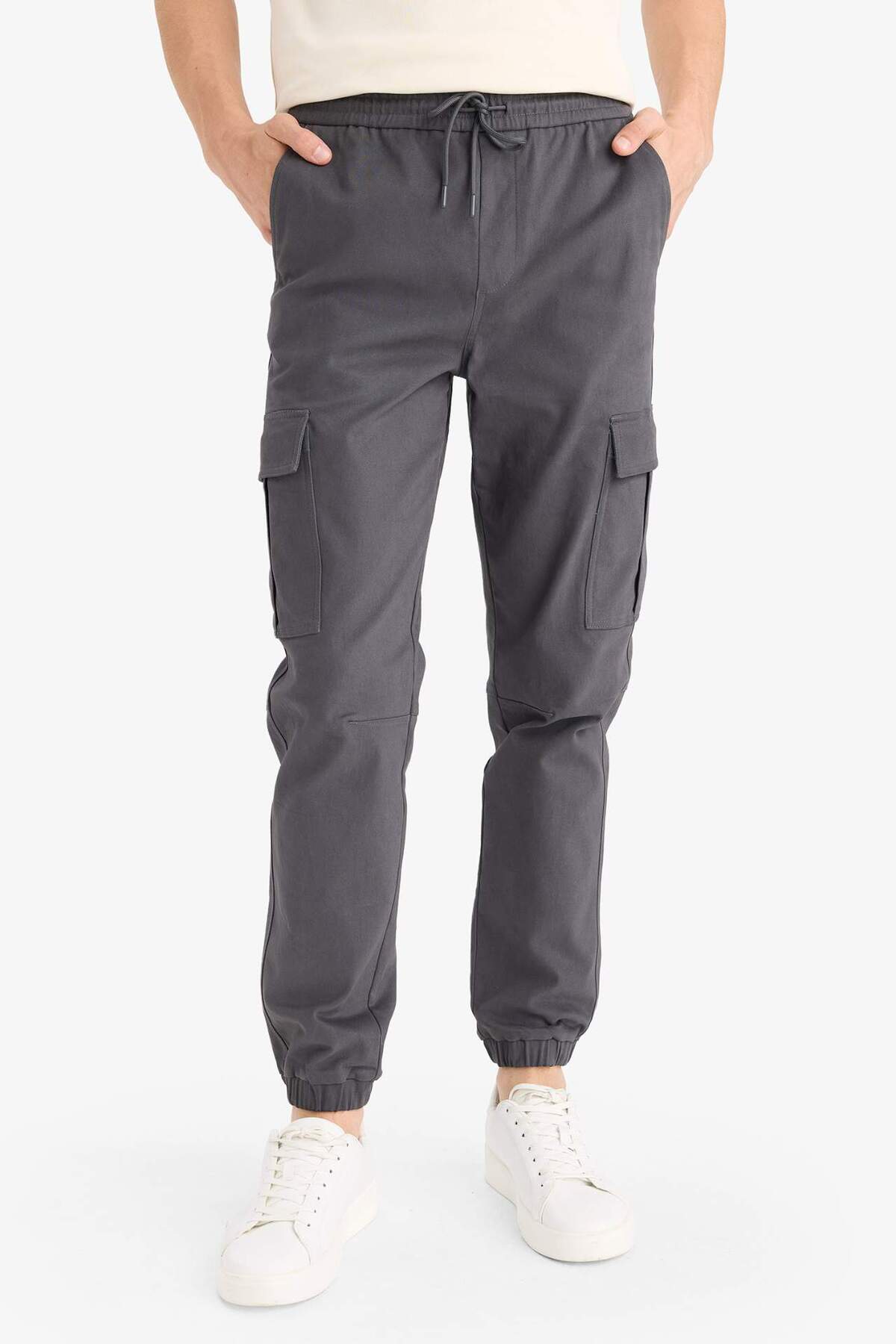 DeFacto Kargo Cepli Jogger Paça Pantolon F2044AX25WN görsel 4