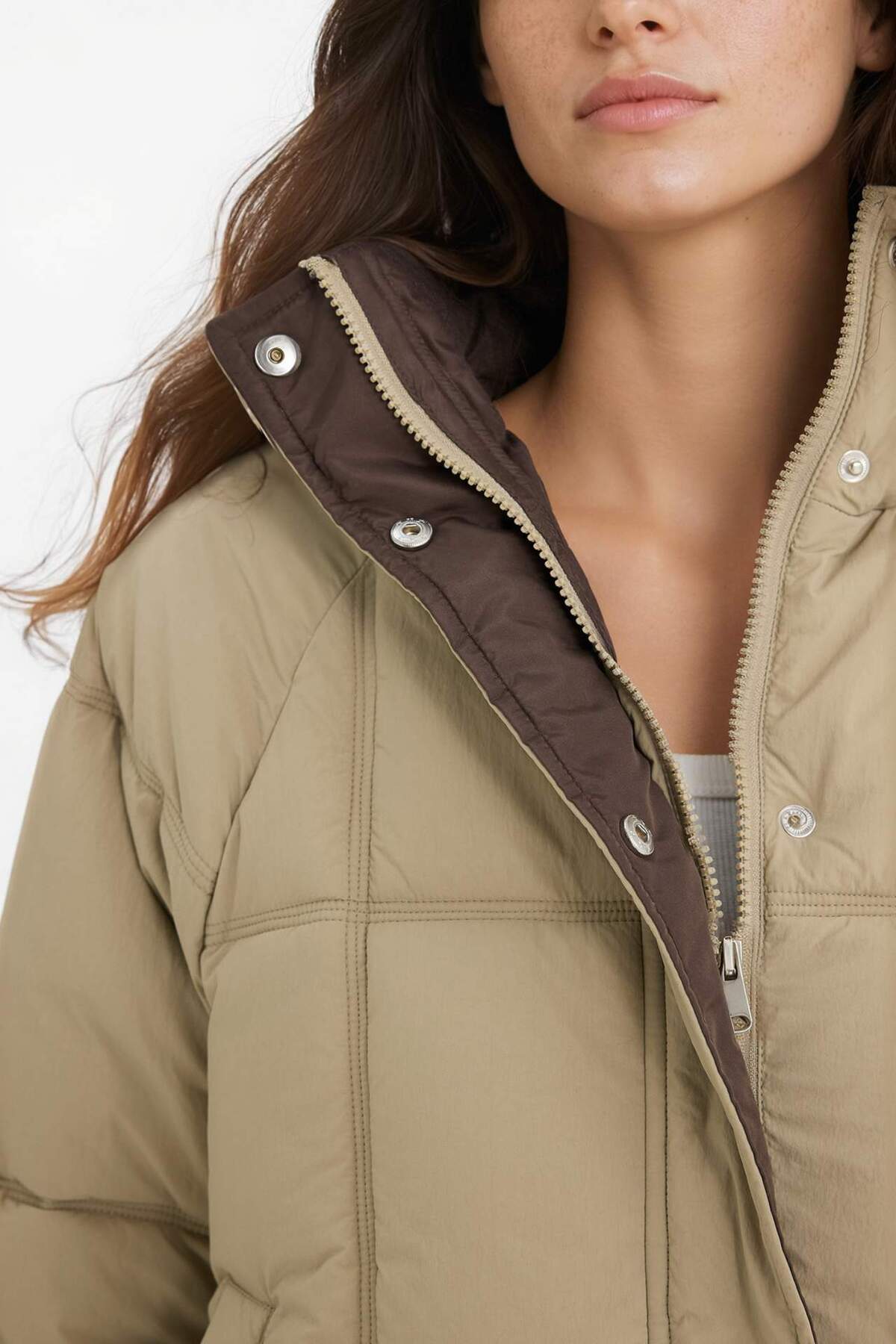 Defacto  Regular Fit Kapüşonlu Fermuarlı Şişme Mont F2144AX25WN - Görsel 5