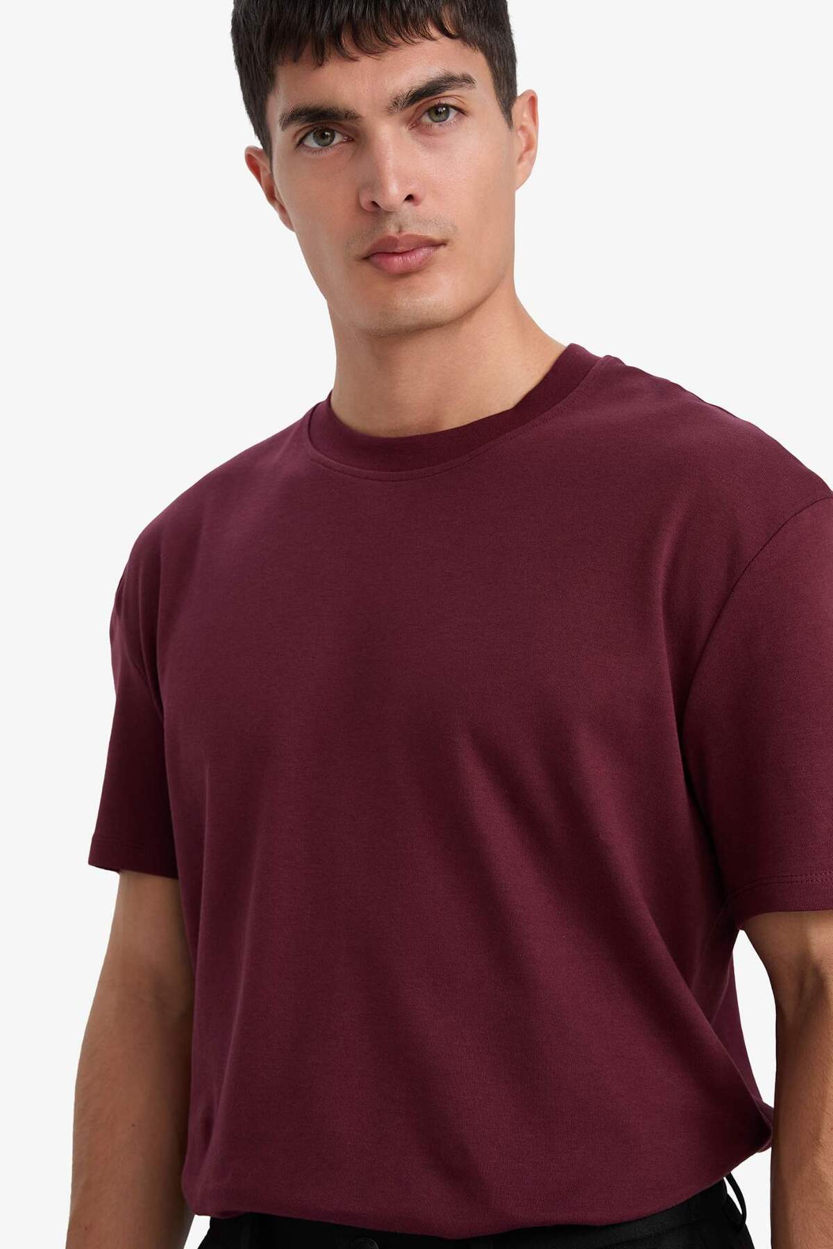 DeFacto %100 Pamuk Regular Fit Basic Tişört E7961AX25AU görsel 5