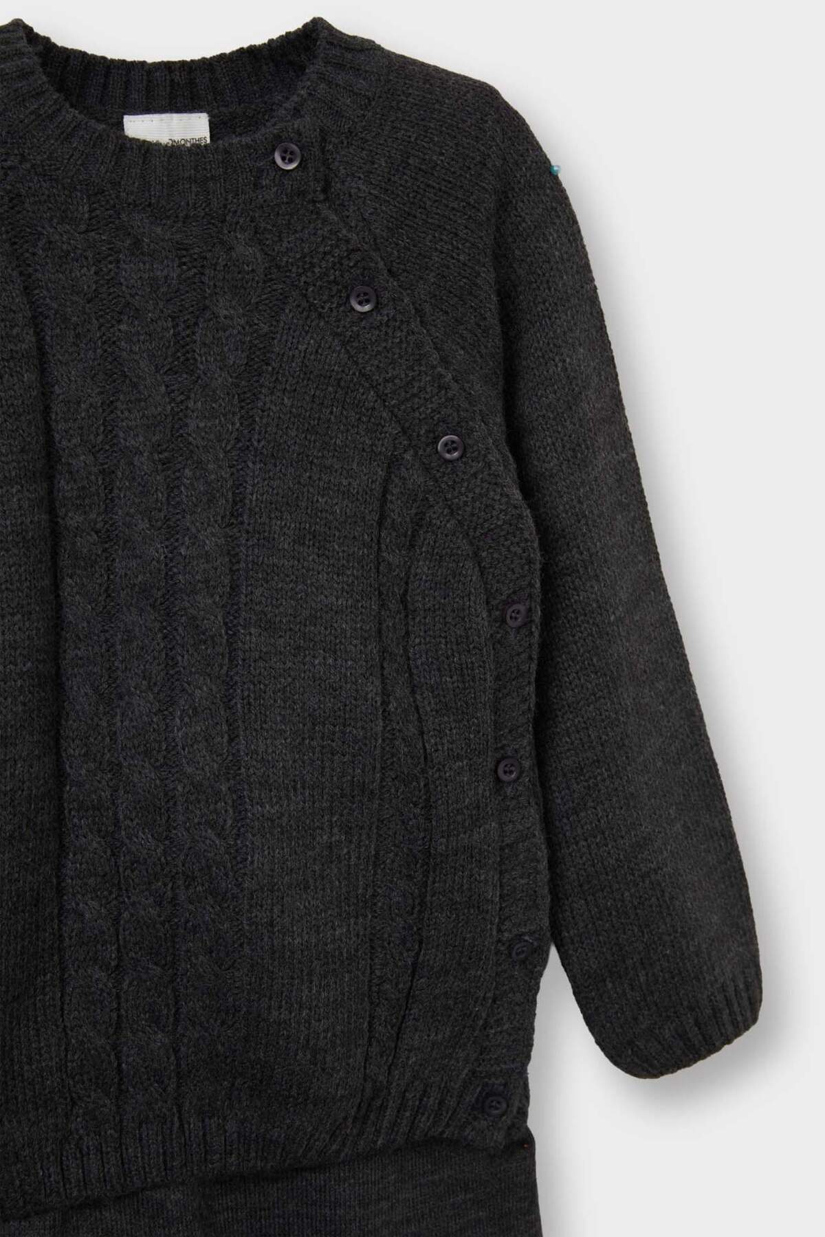 Defacto 2'li Takım Triko Kazak Alt Erkek Bebek C9589A525WN fotoğrafı 3 (önizleme)