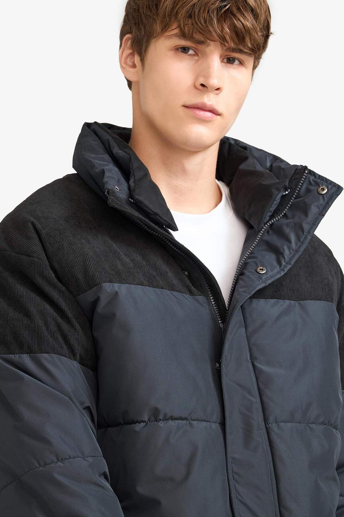 Defacto  Su İtici Oversize Kadife Mont E9976AX25WN - Görsel 5