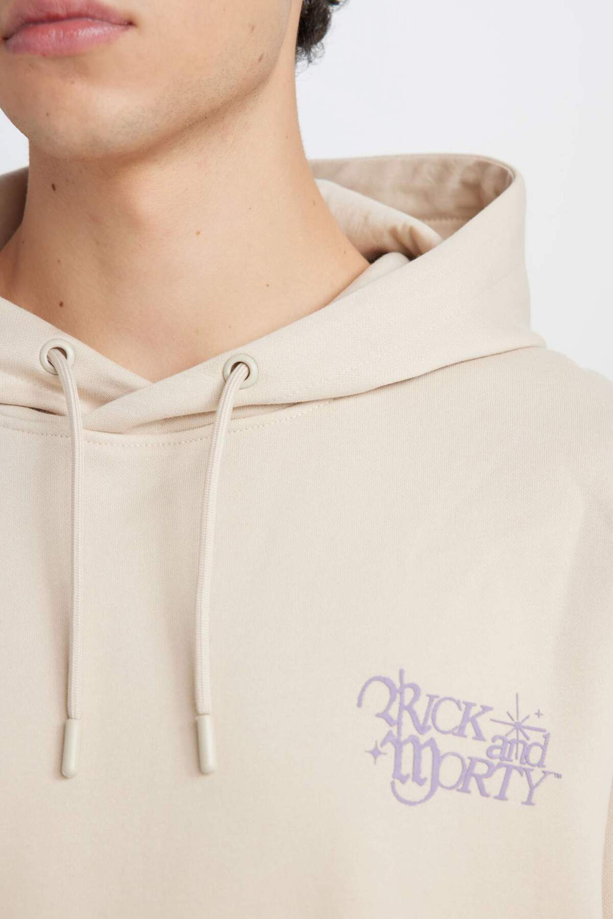 DeFacto Rıck and Morty Boxy Fit Kapüşonlu Baskılı Sweatshirt D6770AX25SP görsel 5