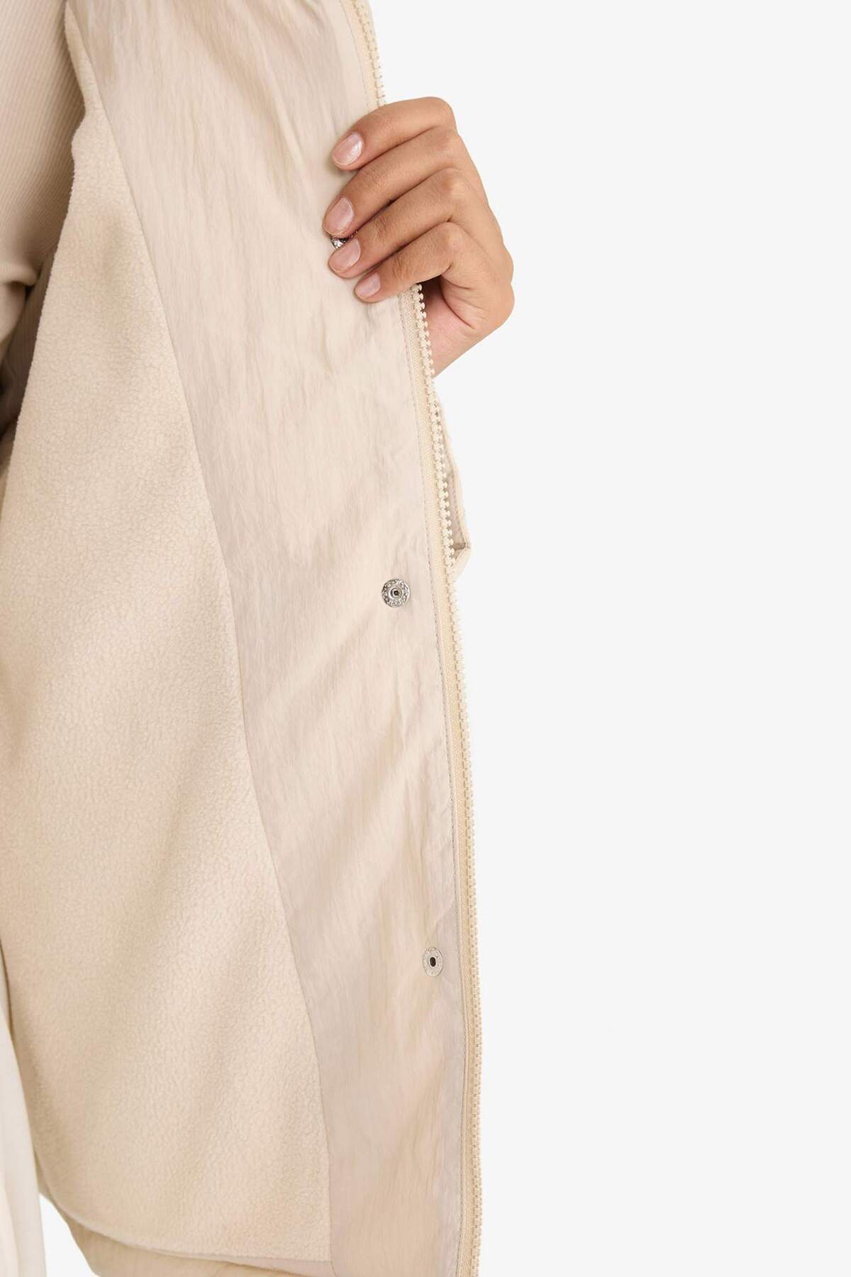 Defacto  Regular Fıt Polo Yaka Polar Astarlı Mont F2146AX25WN - Görsel 7