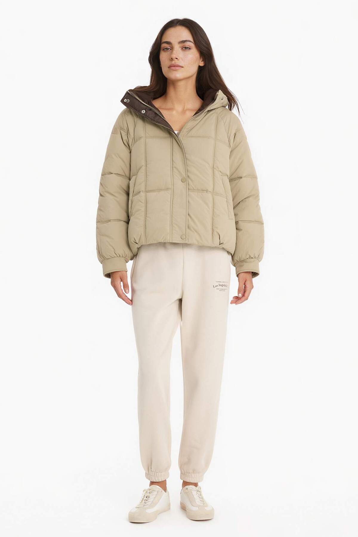 Defacto  Regular Fit Kapüşonlu Fermuarlı Şişme Mont F2144AX25WN - Görsel 2