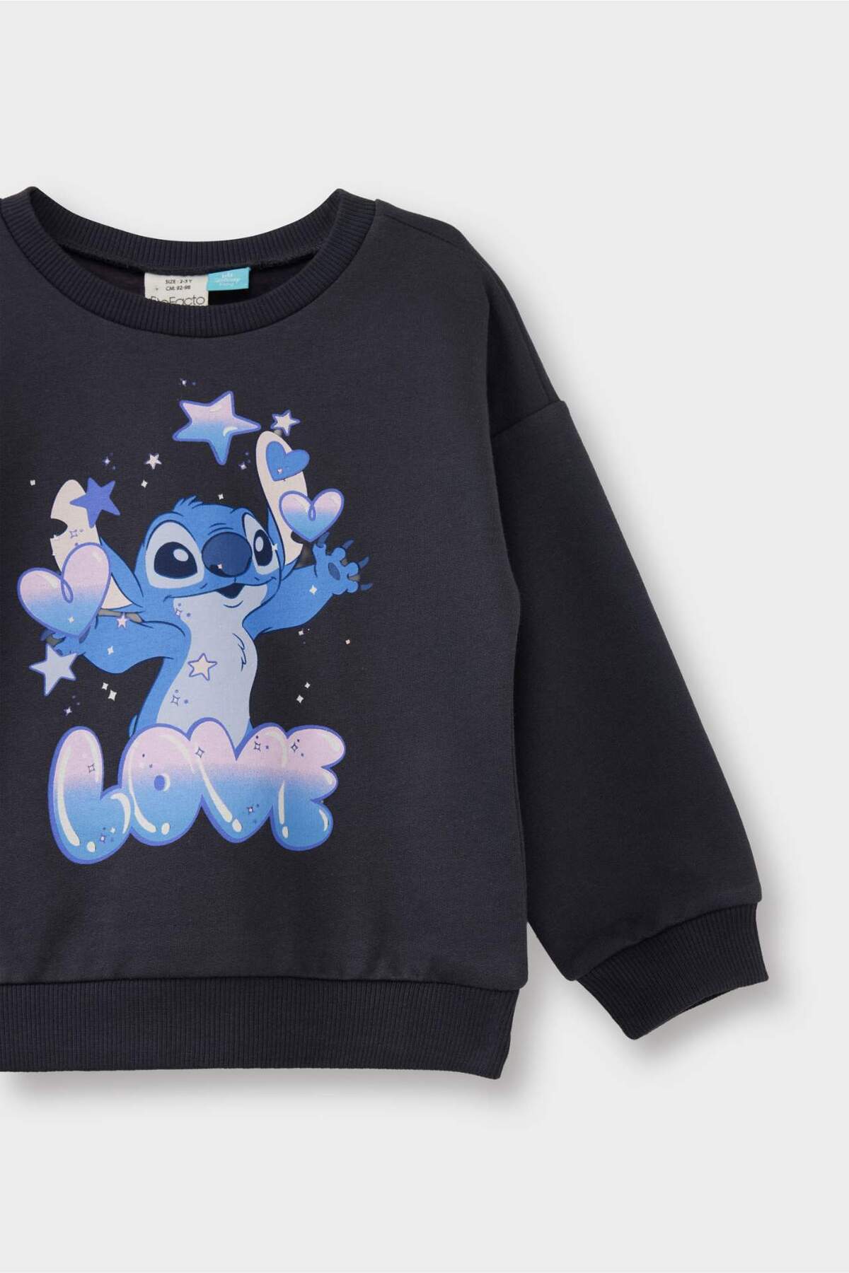 Defacto Disney Lilo & Stitch Bisiklet Yaka Sweatshirt Kız Bebek G0059A525WN fotoğrafı 2 (önizleme)
