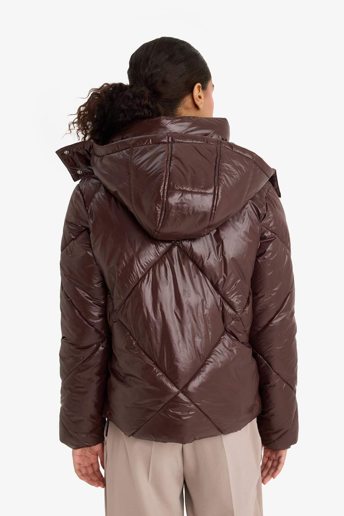 DeFacto Su İtici Regular Fit Kapüşonlu Mont F2823AX25WN görsel 7