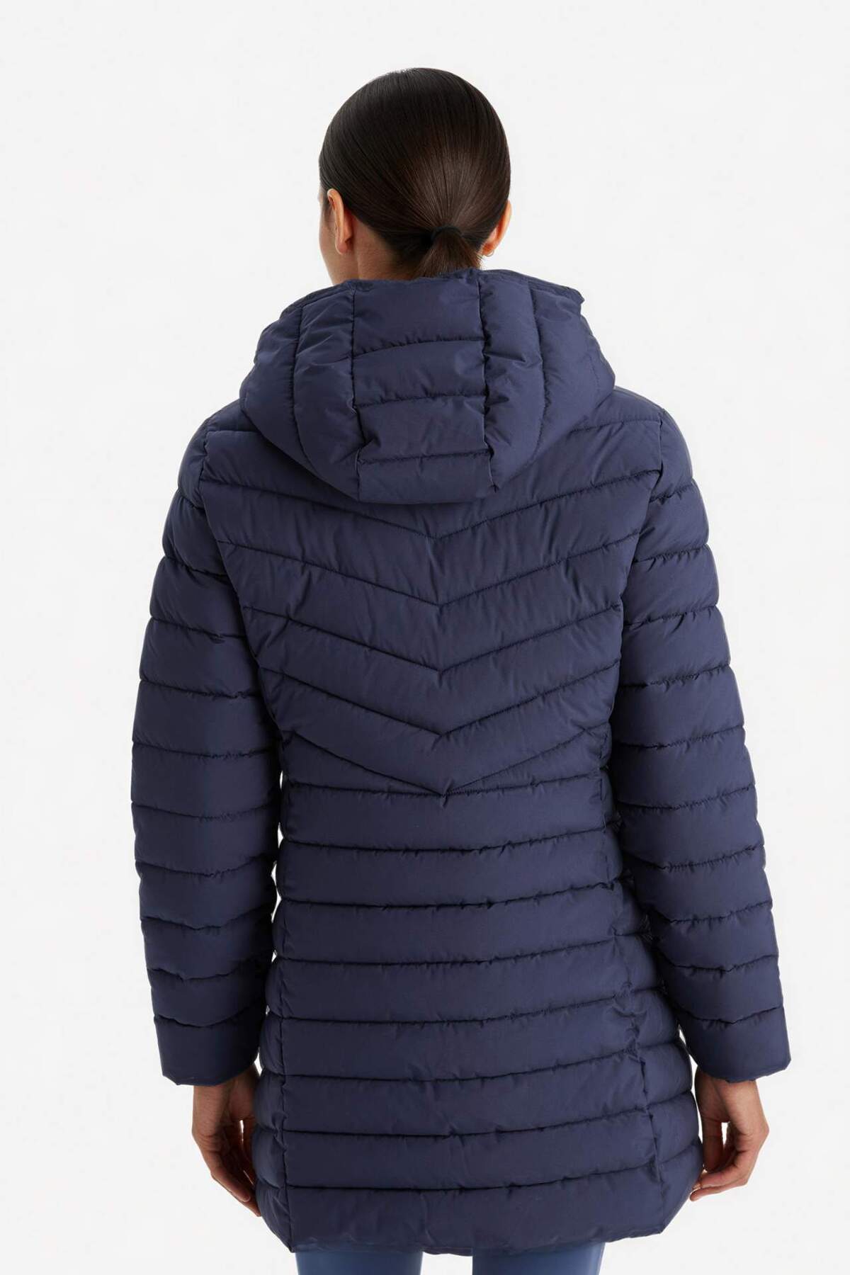 Defacto  Su İtici Regular Fit Kapüşonlu Şişme Parka Mont C6035AX25WN - Görsel 3