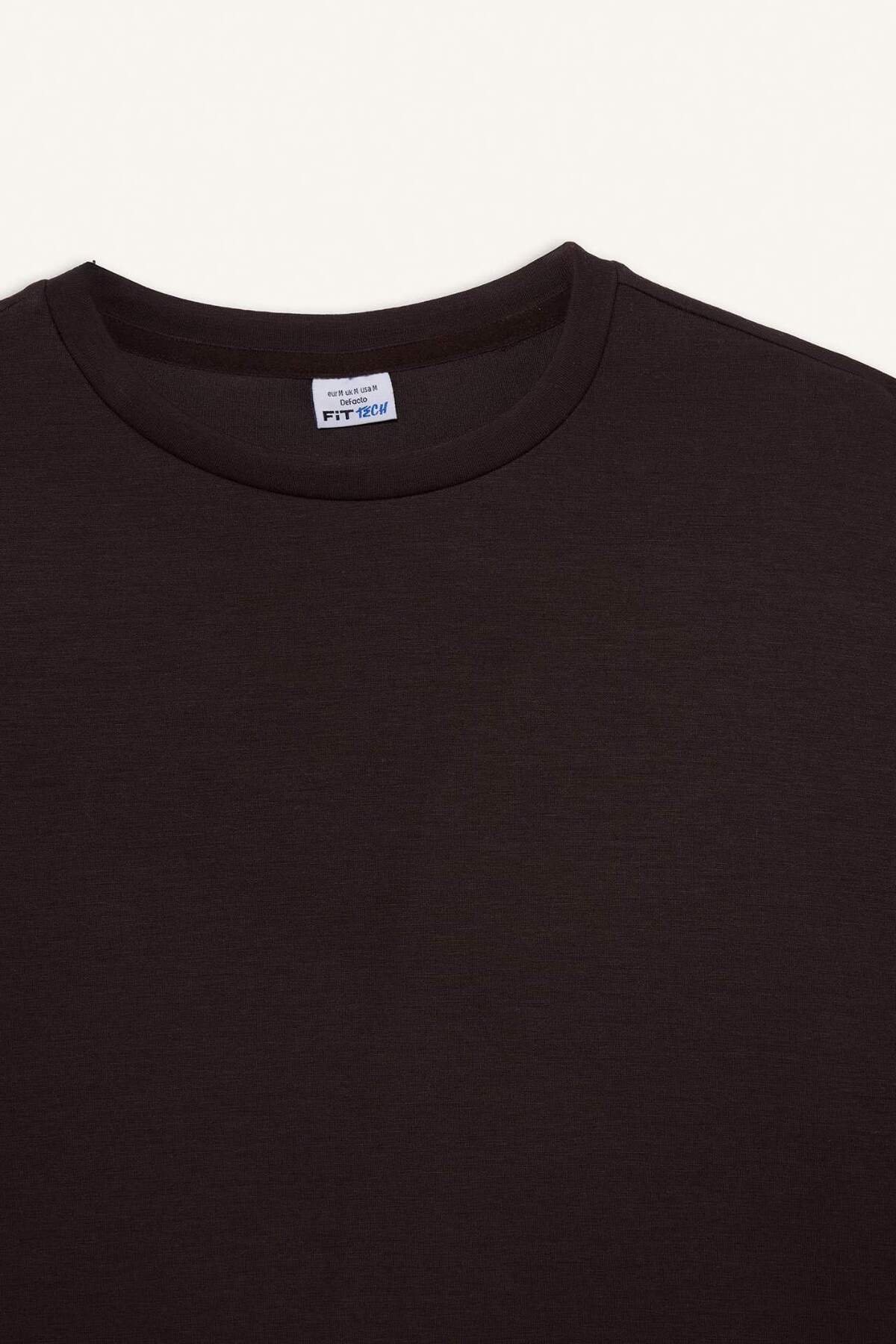 DeFacto Ultra Yumuşak Oversize Geniş Kalıp Bisiklet Yaka Modal Sporcu Sweatshirt E8954AX25AU görsel 8