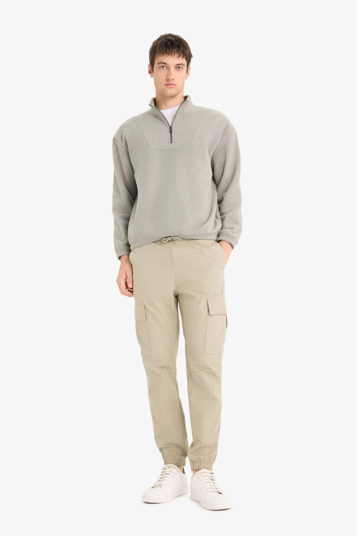 Defacto  Yarım Fermuarlı Polar Sweatshirt E8632AX25WN - Görsel 2