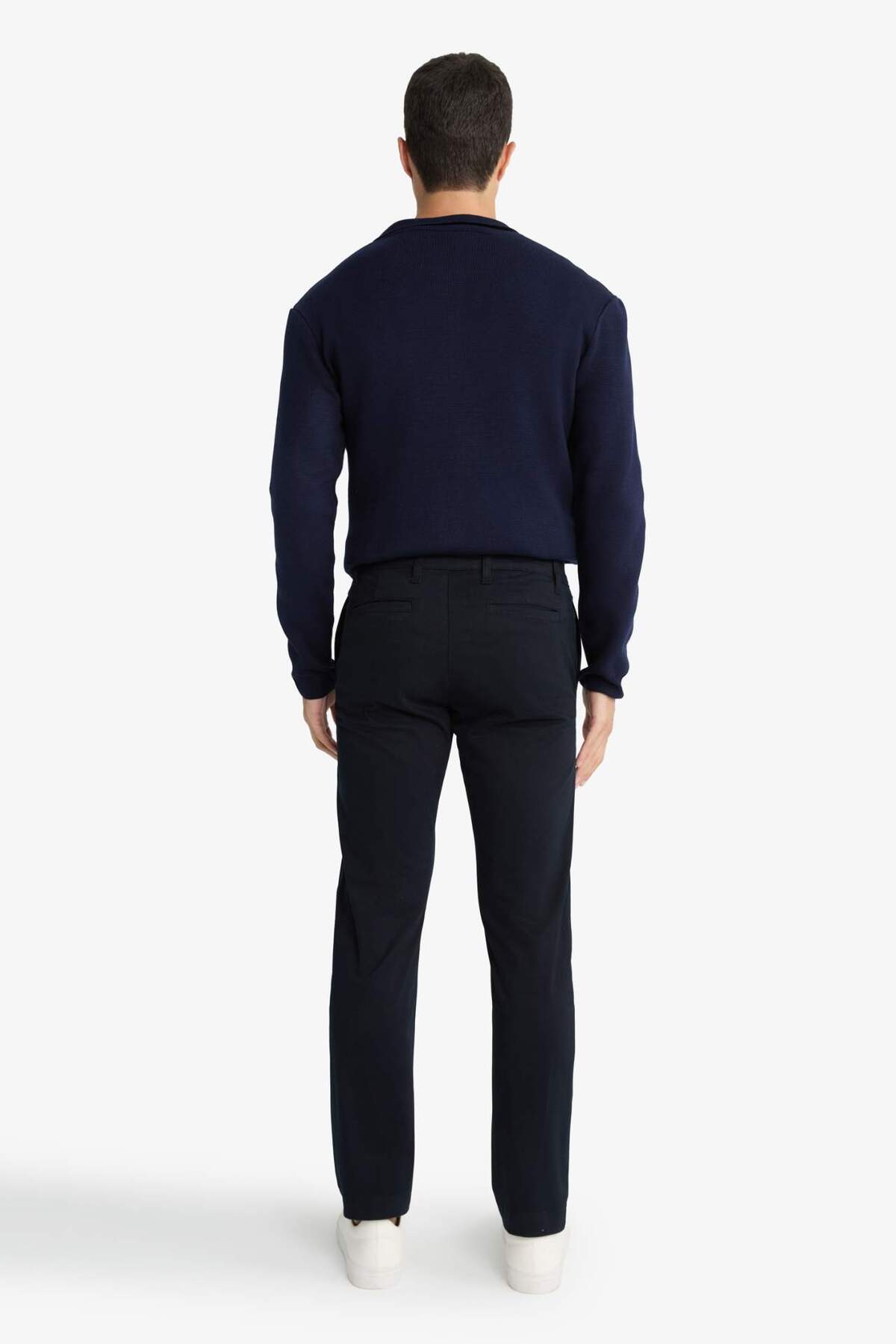DeFacto Regular Fit Düz Paça Chino Kanvas Pantolon E8064AX25AU görsel 6
