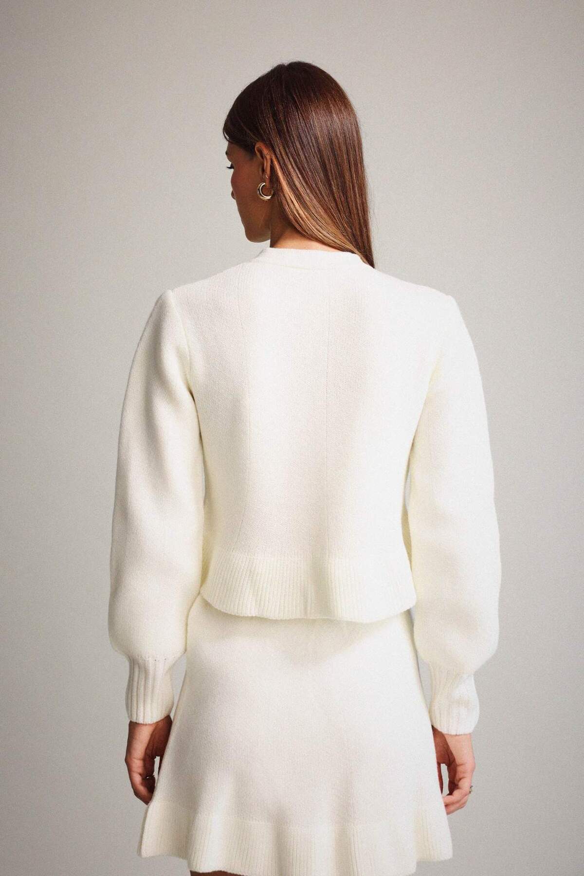 Defacto  Bisiklet Yaka Düğmeli Triko Hırka G3357AX25AU - Görsel 7