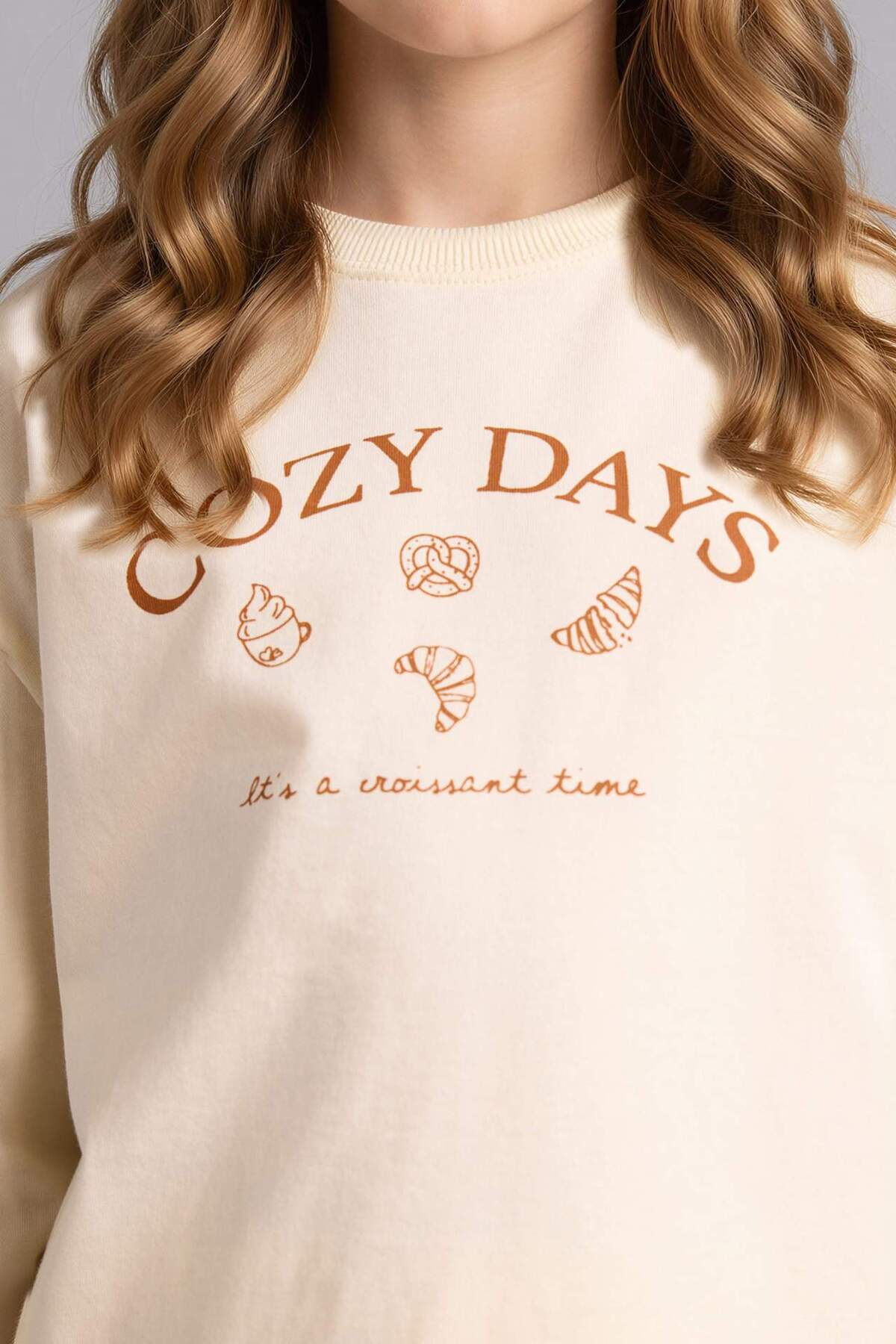 Defacto %100 Pamuklu Baskılı Beli Lastikli Pijama Takımı Kız Çocuk F6231A825WN fotoğrafı 4 (önizleme)