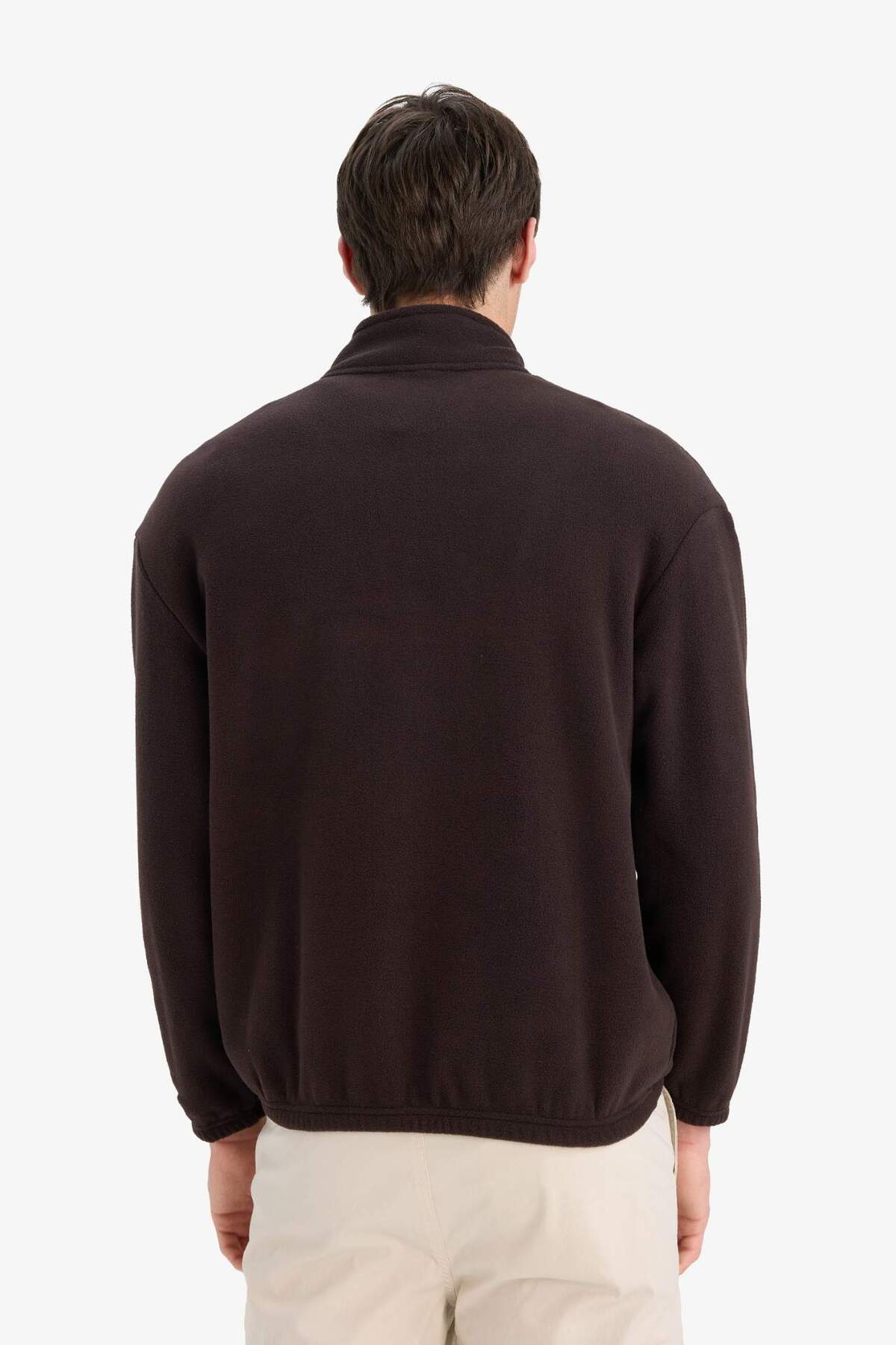Defacto  Yarım Fermuarlı Polar Sweatshirt E8632AX25WN - Görsel 5