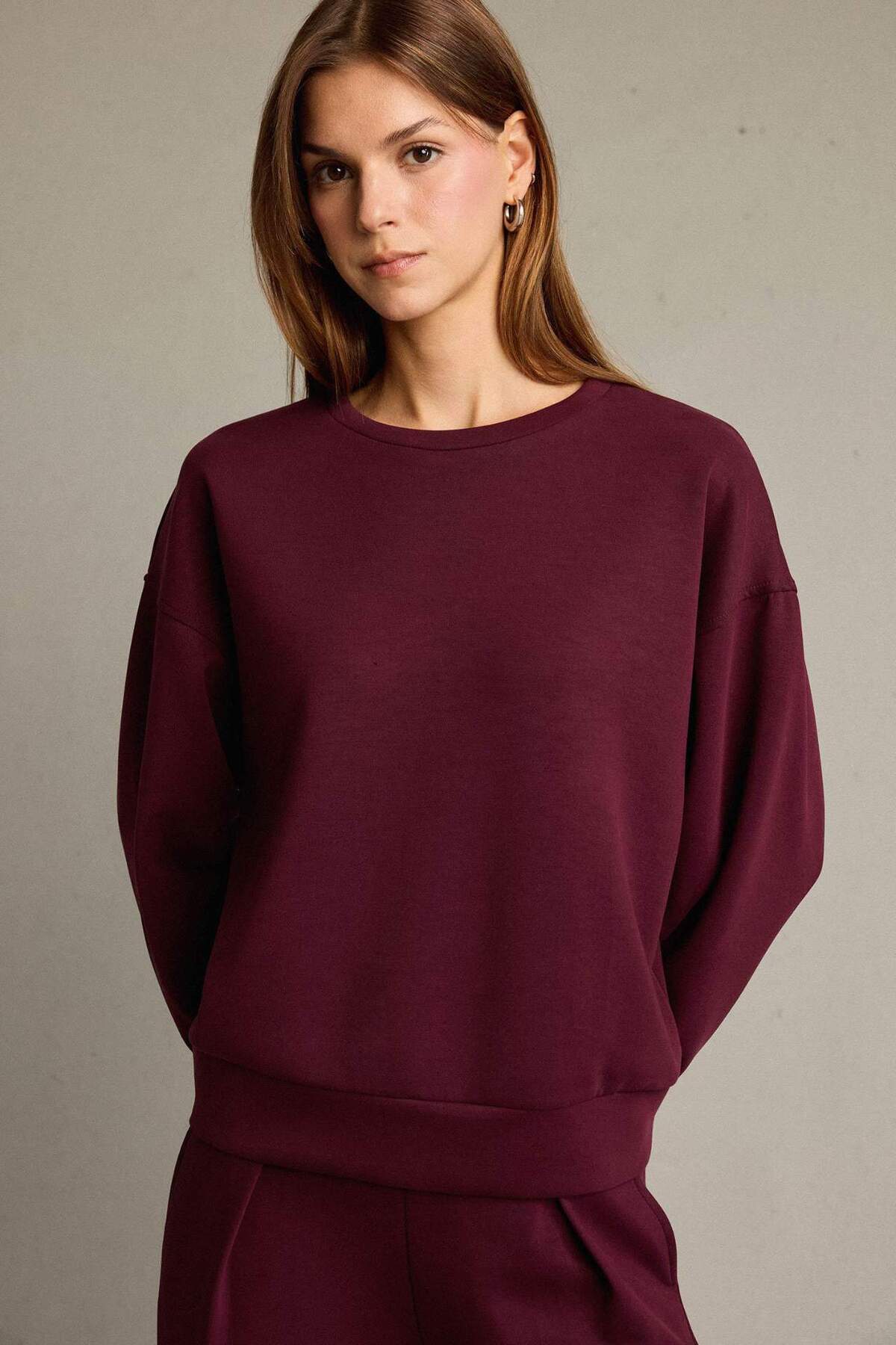 DeFacto Bisiklet Yaka Modal Sweatshirt G2913AX25AU