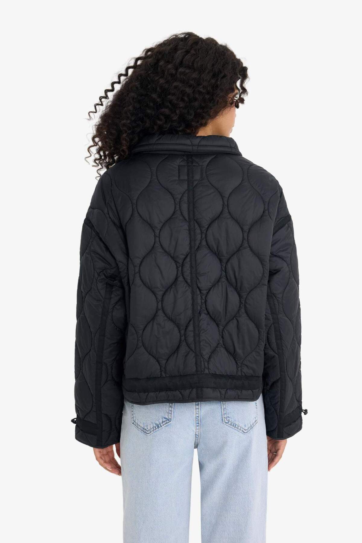 Defacto  Su Geçirmez Regular Fit Fermuarlı Kapitoneli Mont E8674AX25AU - Görsel 7