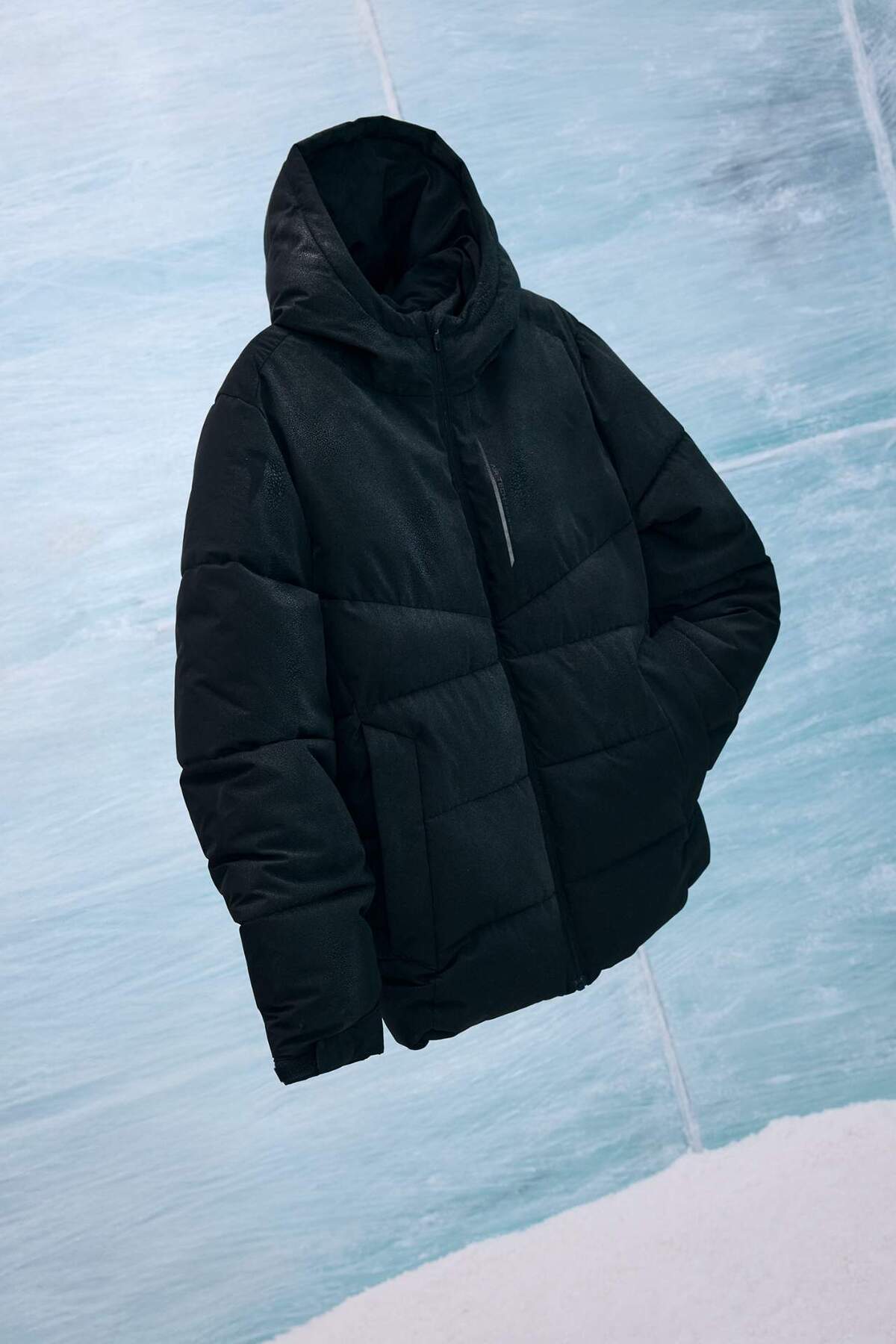 Defacto  Su İtici Rüzgar Geçirmez Regular Fit Kapüşonlu Fermuarlı Cepli Kışlık Mont E9491AX25WN - Görsel 4