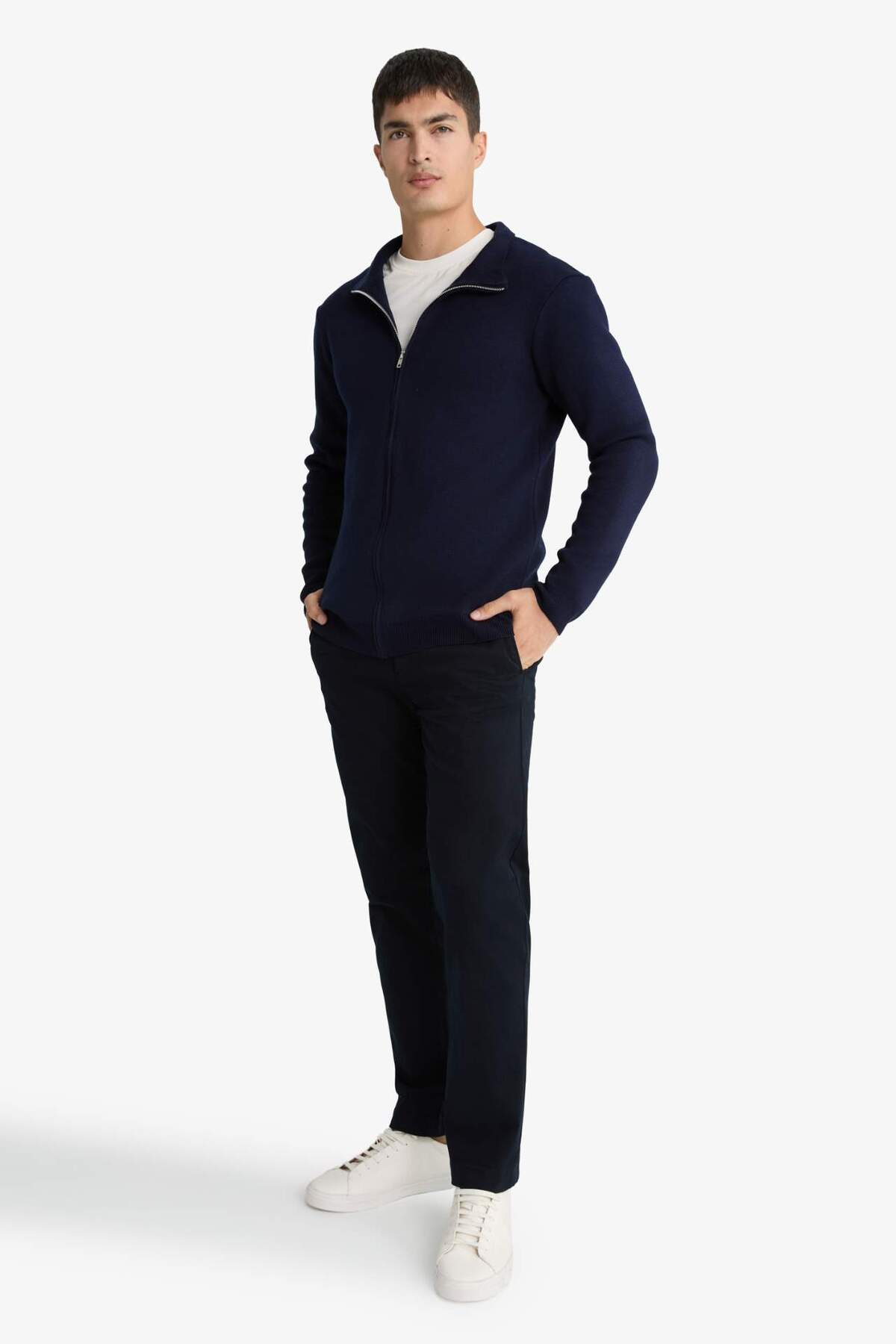 DeFacto Regular Fit Düz Paça Chino Kanvas Pantolon E8064AX25AU görsel 2