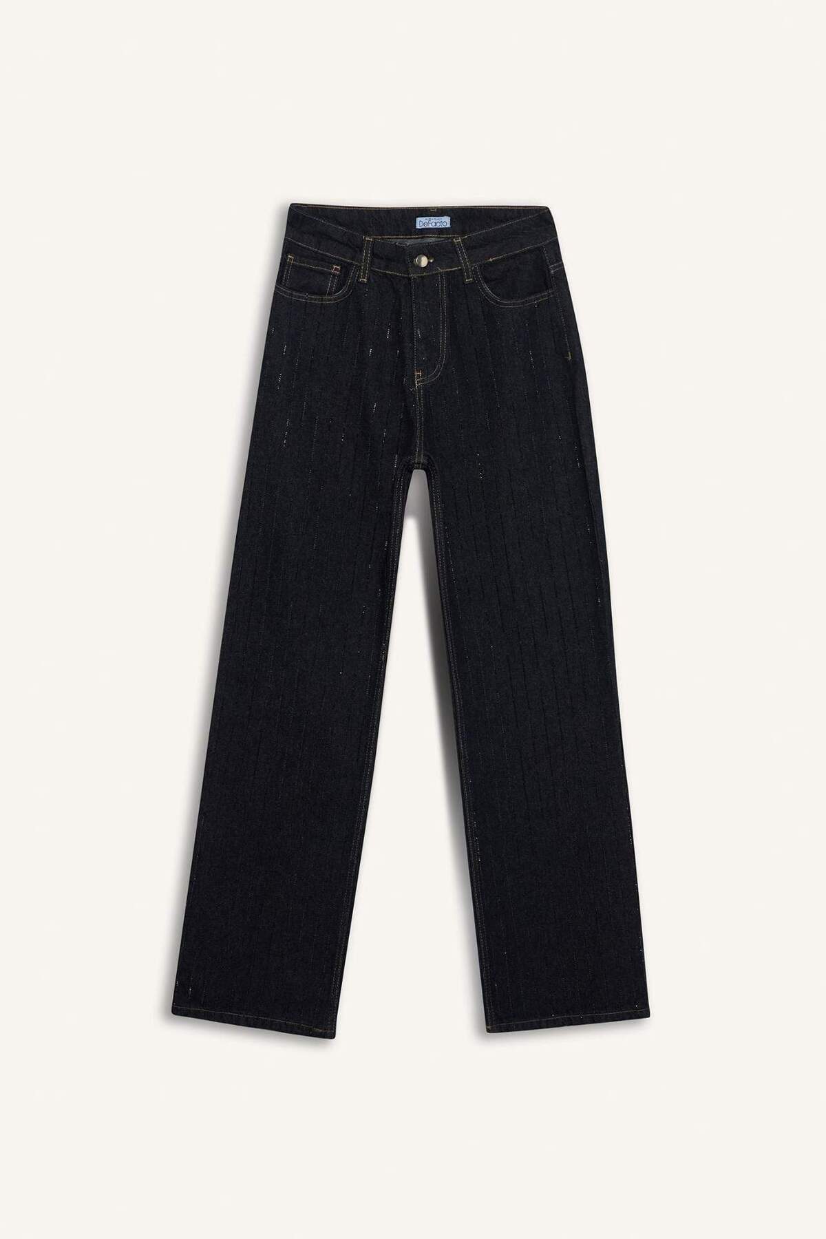 Defacto  %100 Pamuk Relax Fıt Jean Pantolon G3204AX25AU - Görsel 7