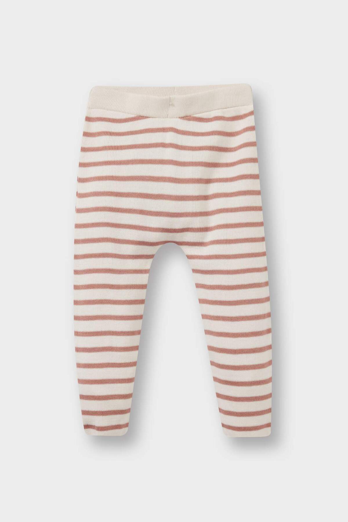 Defacto 2'li Takım Ayı Baskılı Triko Düğmeli Hırka Çizgili Alt Kız Bebek F3222A525WN fotoğrafı 2 (önizleme)